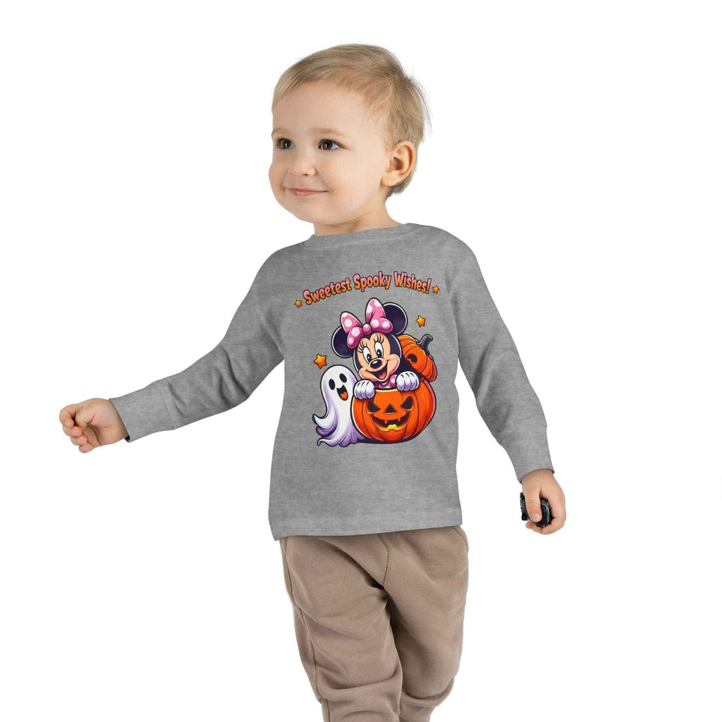 Toddler Halloween Shirt - Long Sleeve Tee for Sweetest Spooky Vibes