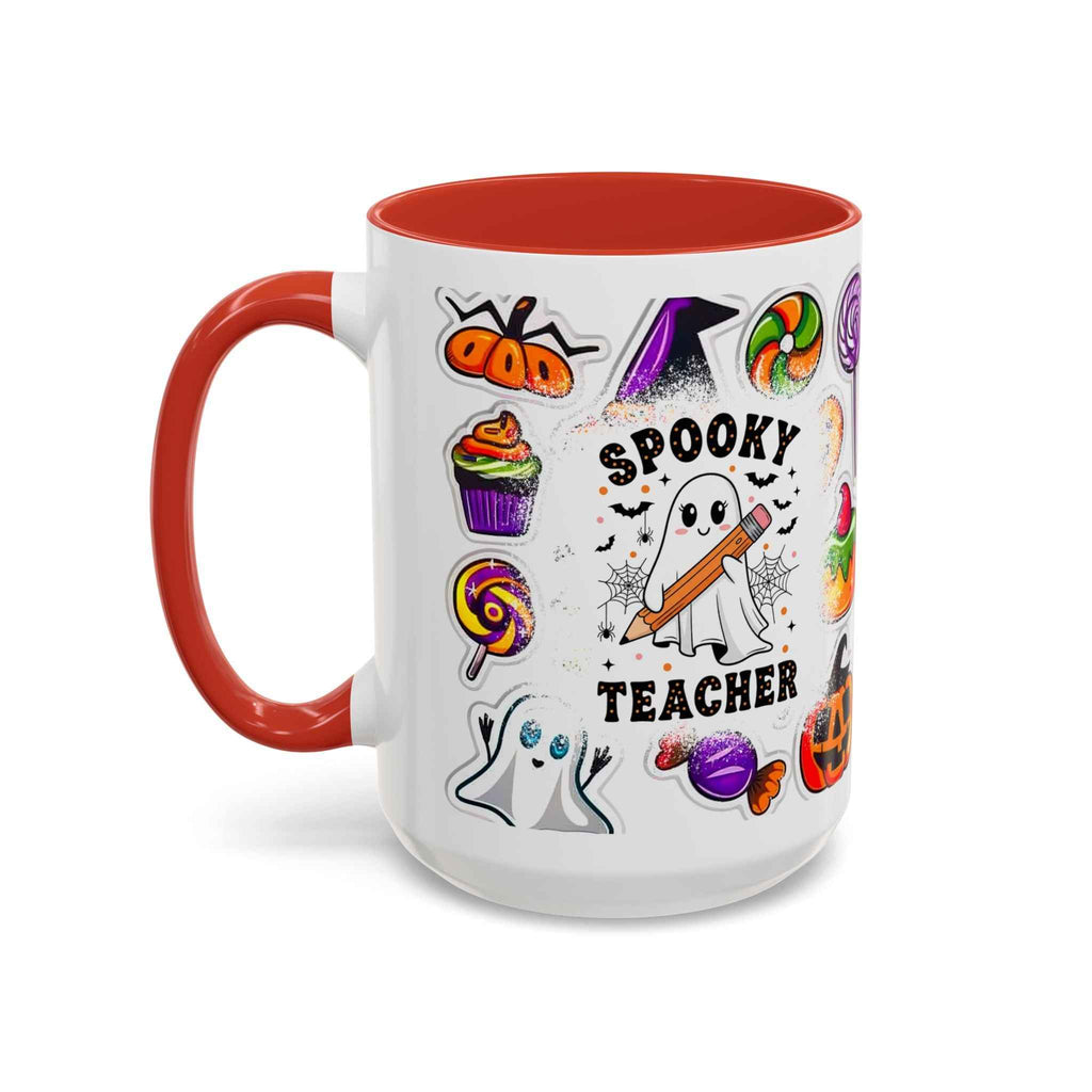 Spooky Teacher Coffee Mug – Adorable Halloween Decor with Cute Ghost Design