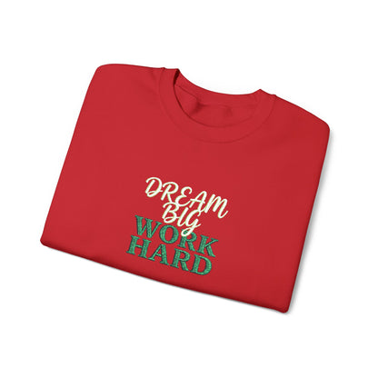 Dream Big Floral Crewneck Sweatshirt — "Dream Big, Sparkle Fierce" Inspirational Pullover - Ghita Shop