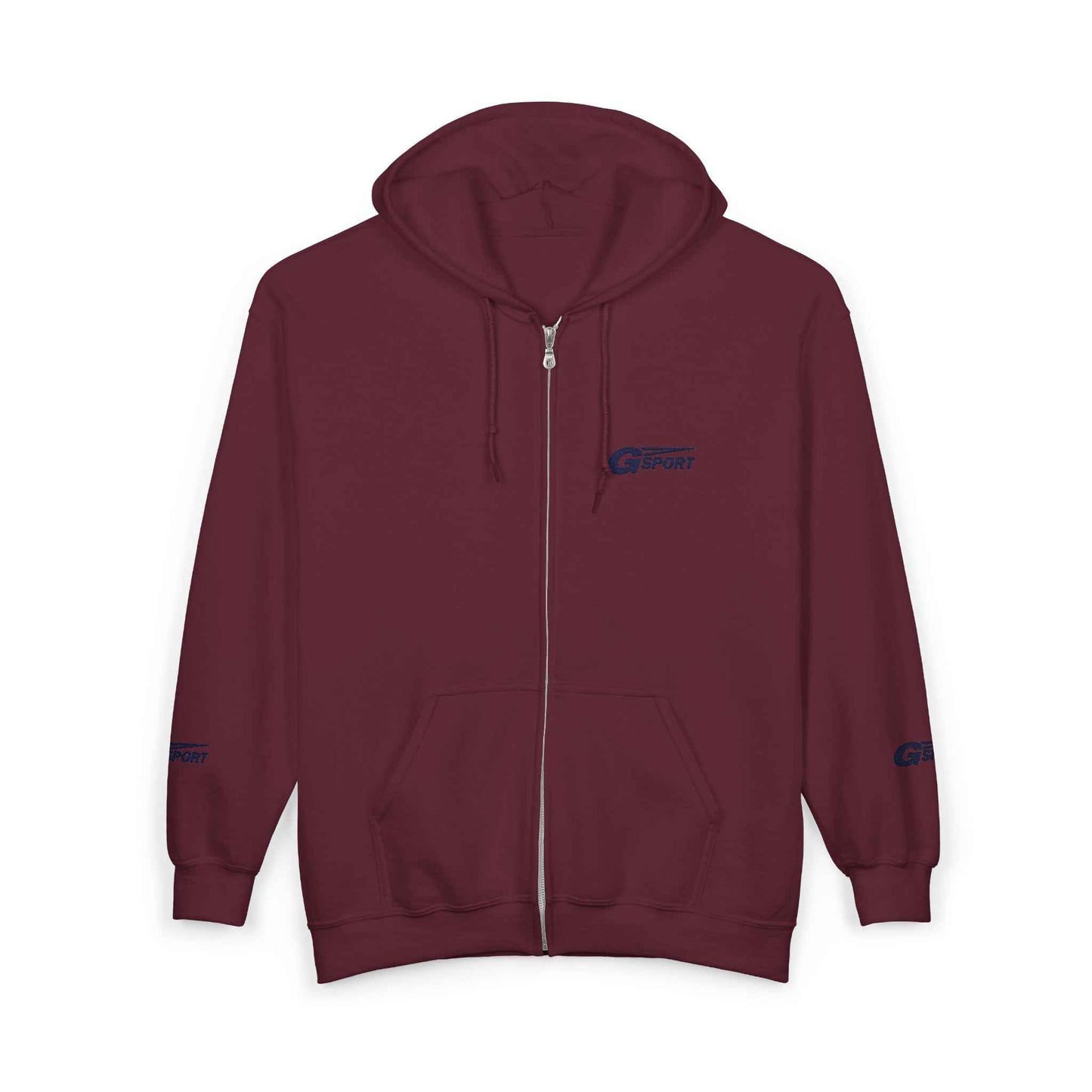 Zip Hoodie with Small Chest Logo – Casual Champion-Inspired Full-Zip Sweatshirt