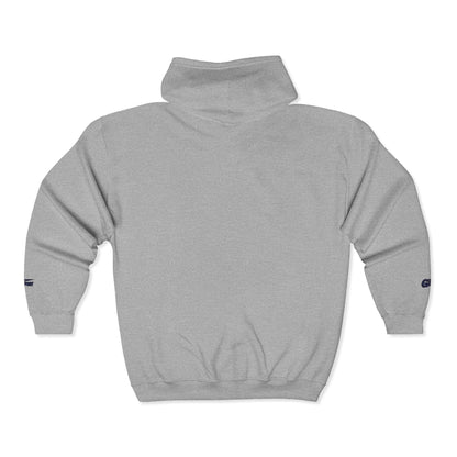Zip Hoodie with Small Chest Logo – Casual Champion-Inspired Full-Zip Sweatshirt