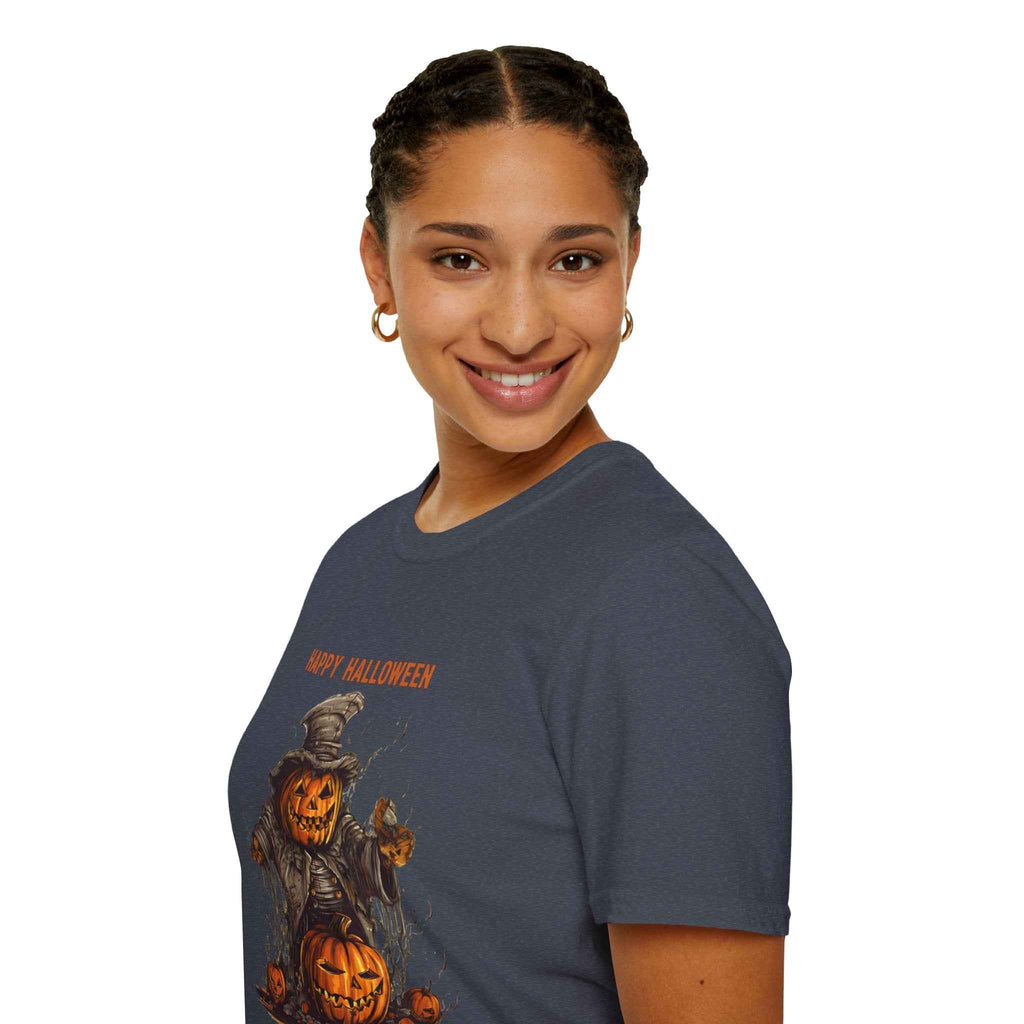 Happy Halloween T-Shirt – Unisex Pumpkin Tee for Spooky Fall Celebrations