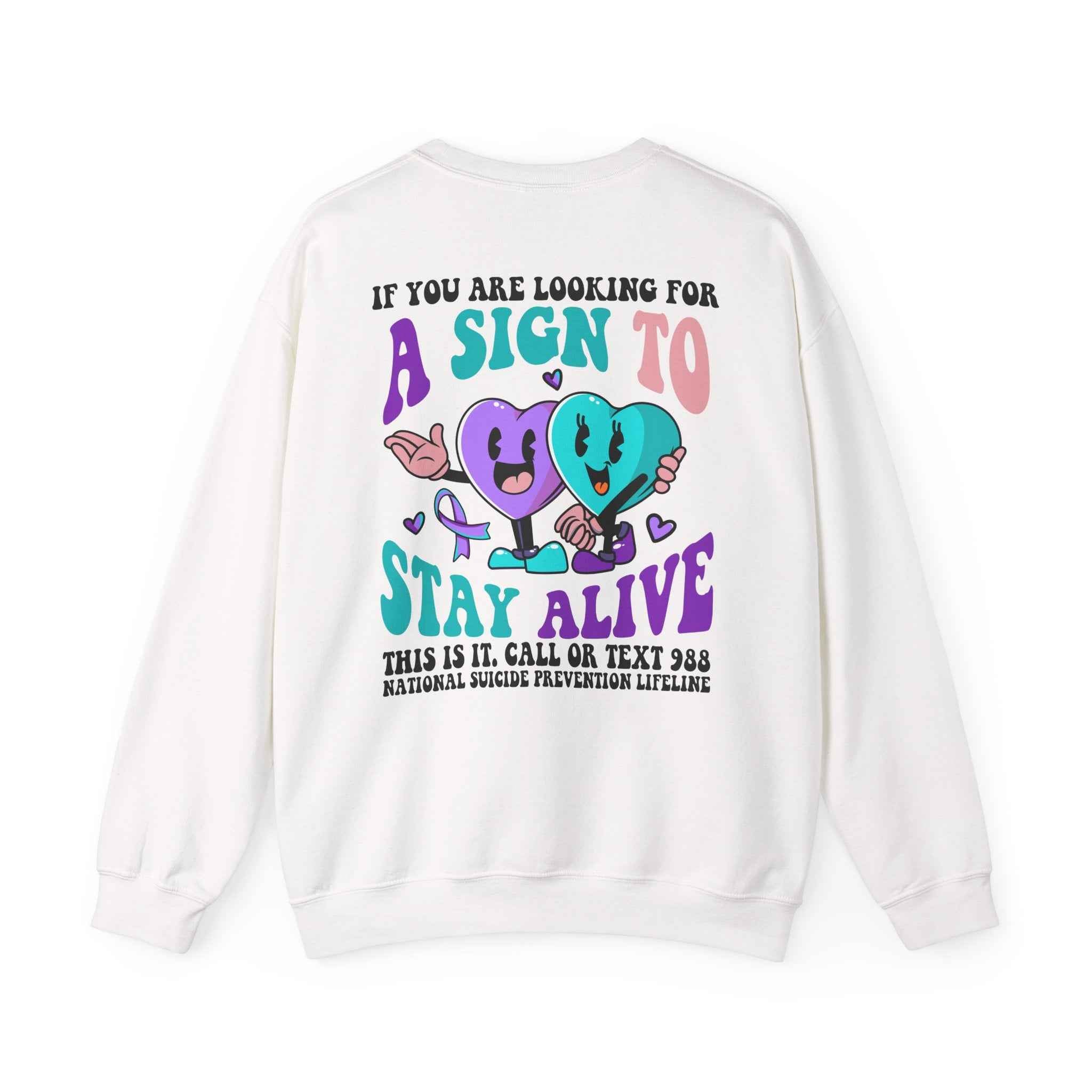 Suicide Prevention Sweatshirt for Mental Health Awareness