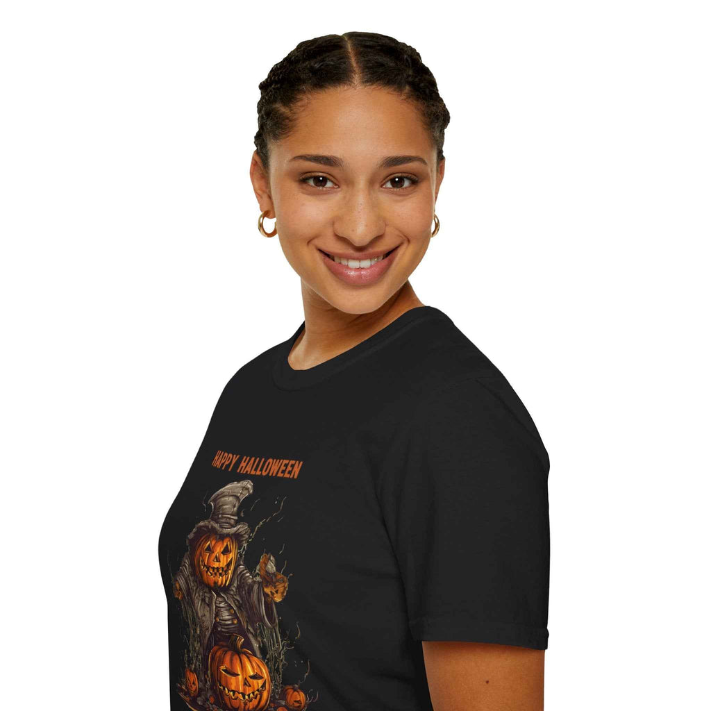 Happy Halloween T-Shirt – Unisex Pumpkin Tee for Spooky Fall Celebrations