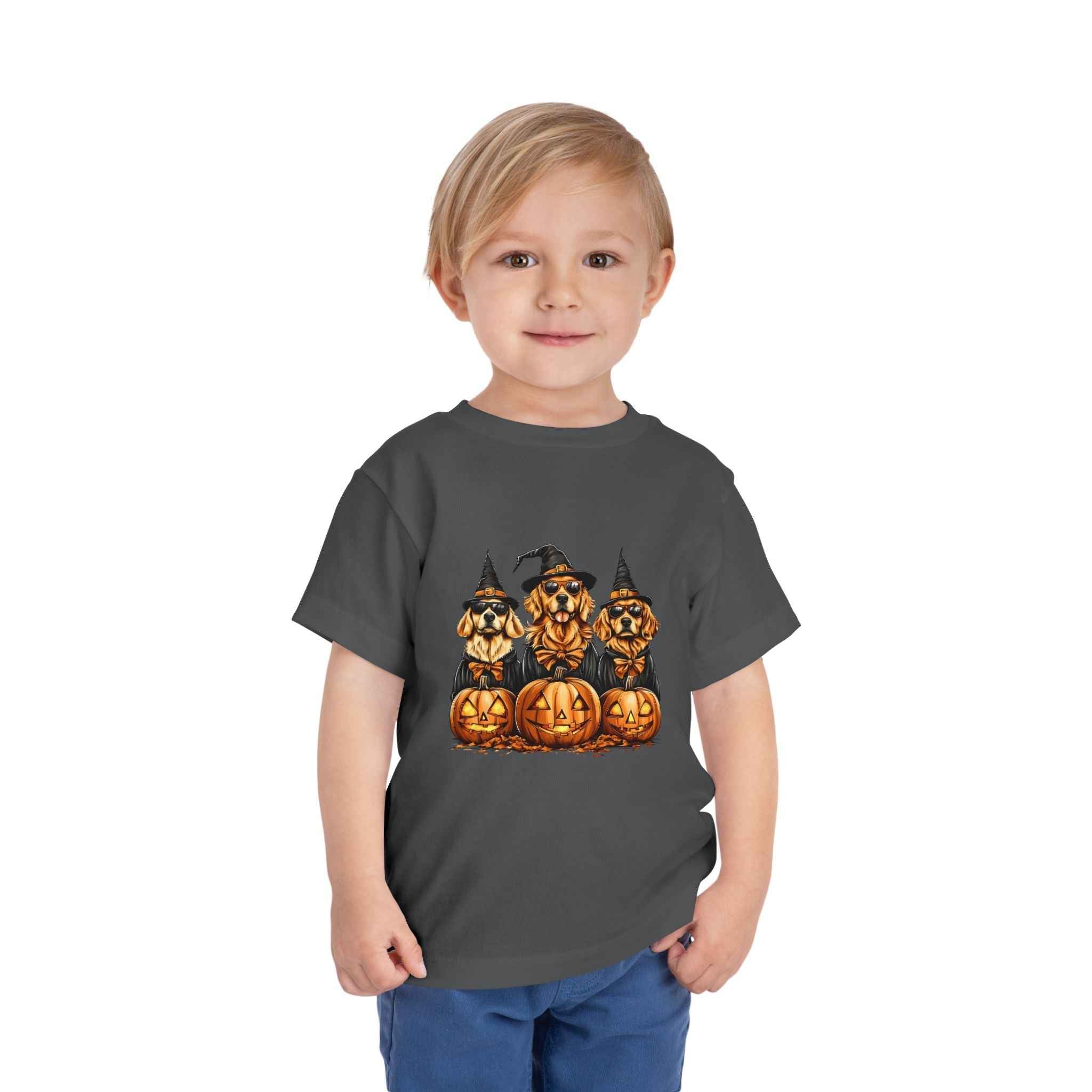 Halloween Puppy Witch Tee - Cute Toddler Shirt for Kids' Halloween Fun