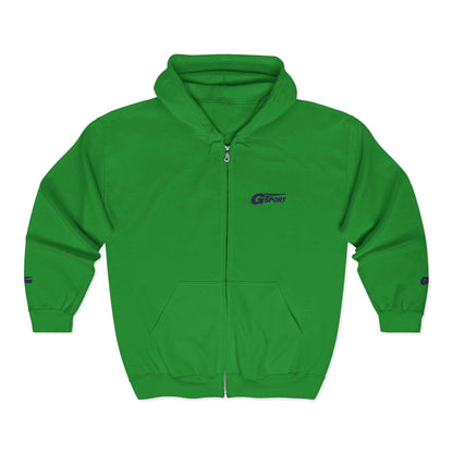 Zip Hoodie with Small Chest Logo – Casual Champion-Inspired Full-Zip Sweatshirt