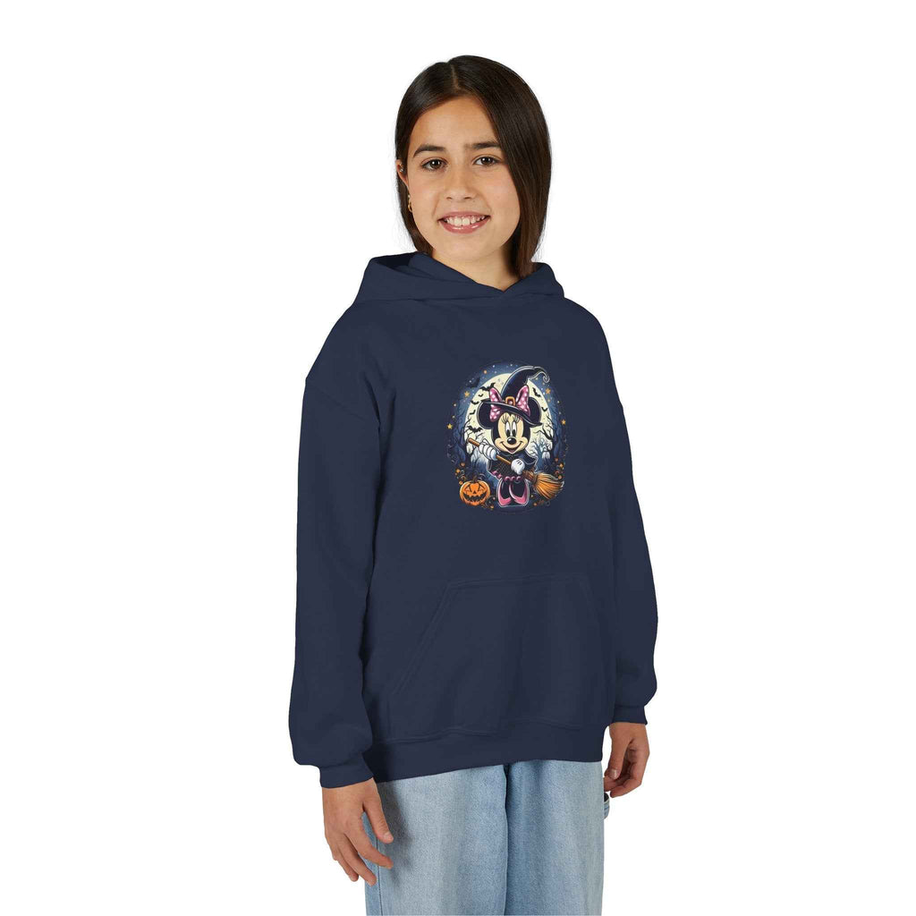 Youth Halloween Hoodie - Adorable Witch Design for Kids