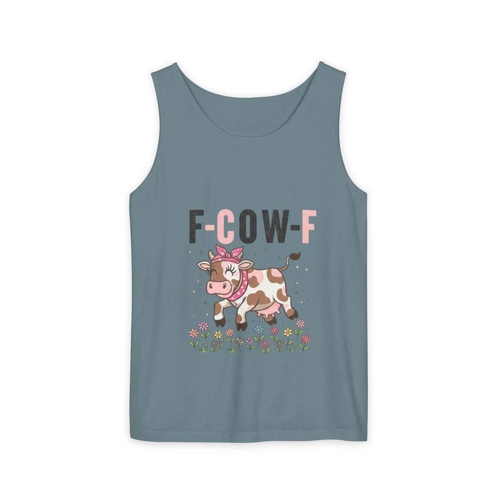 Tank Top Spooky Season Halloween Animal Humor Shirt F-Cow-F