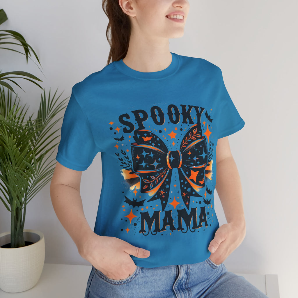 Spooky Mama T-Shirt - Unisex Jersey Tee for Halloween, Family Events, Gifts for Moms, Autumn Fashion, Casual Wear