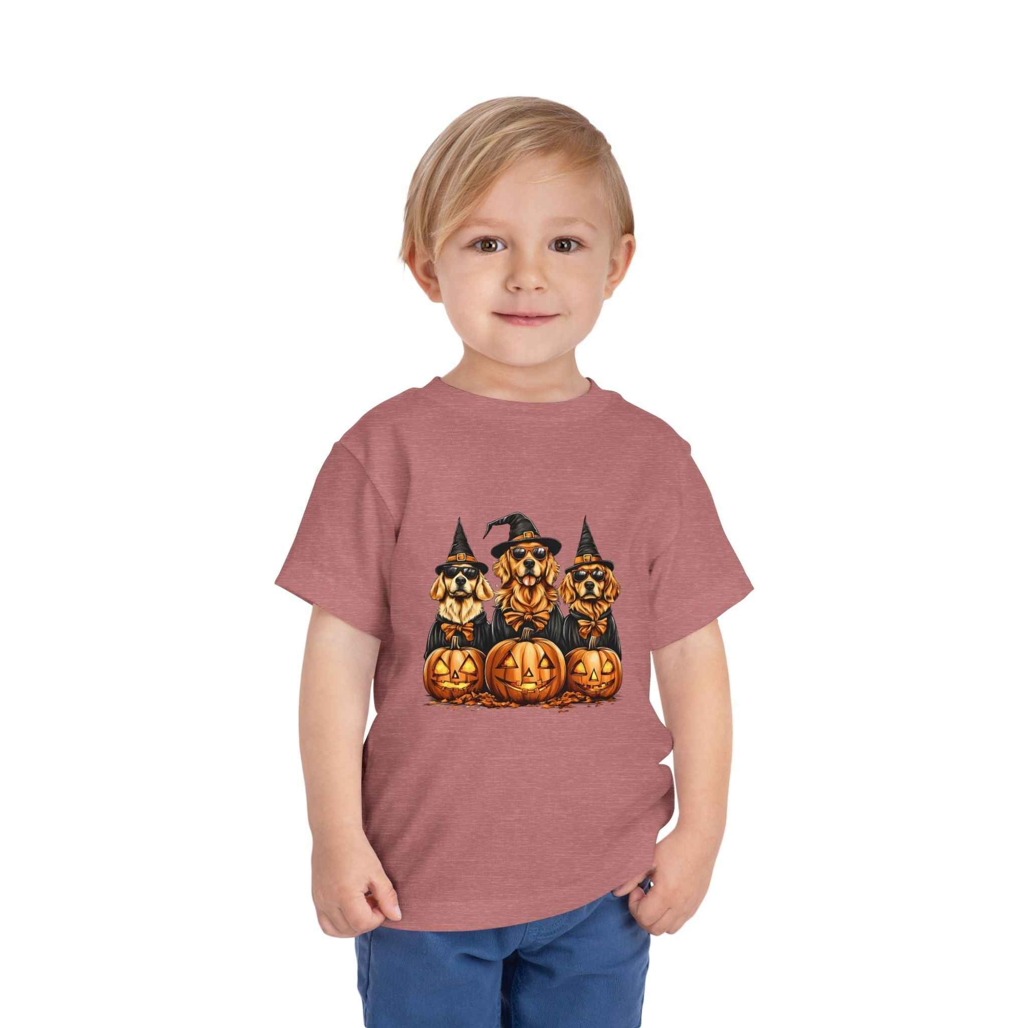 Halloween Puppy Witch Tee - Cute Toddler Shirt for Kids' Halloween Fun