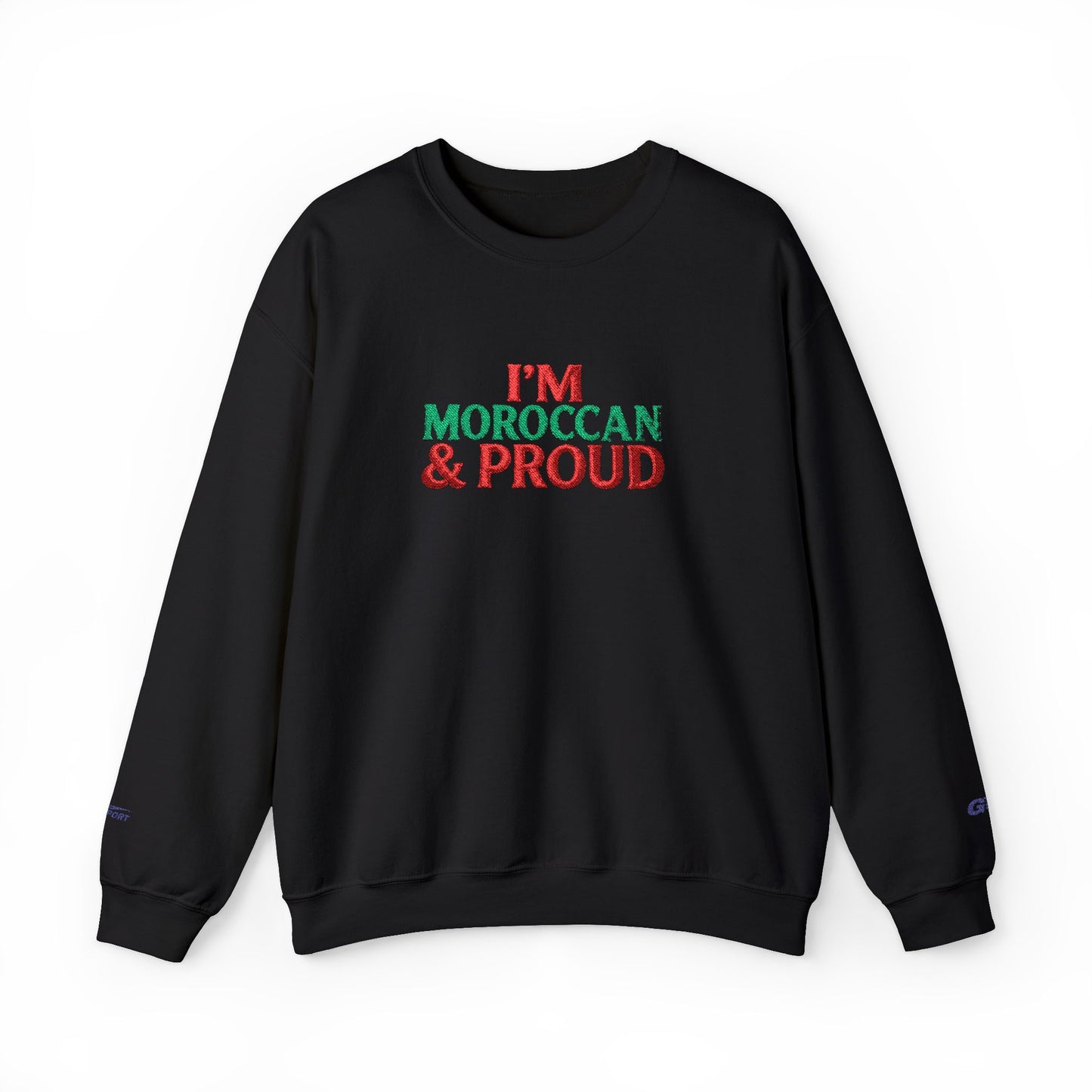 Moroccan & Proud Crewneck Sweatshirt — Patriotic Morocco Pride Pullover - Ghita Shop