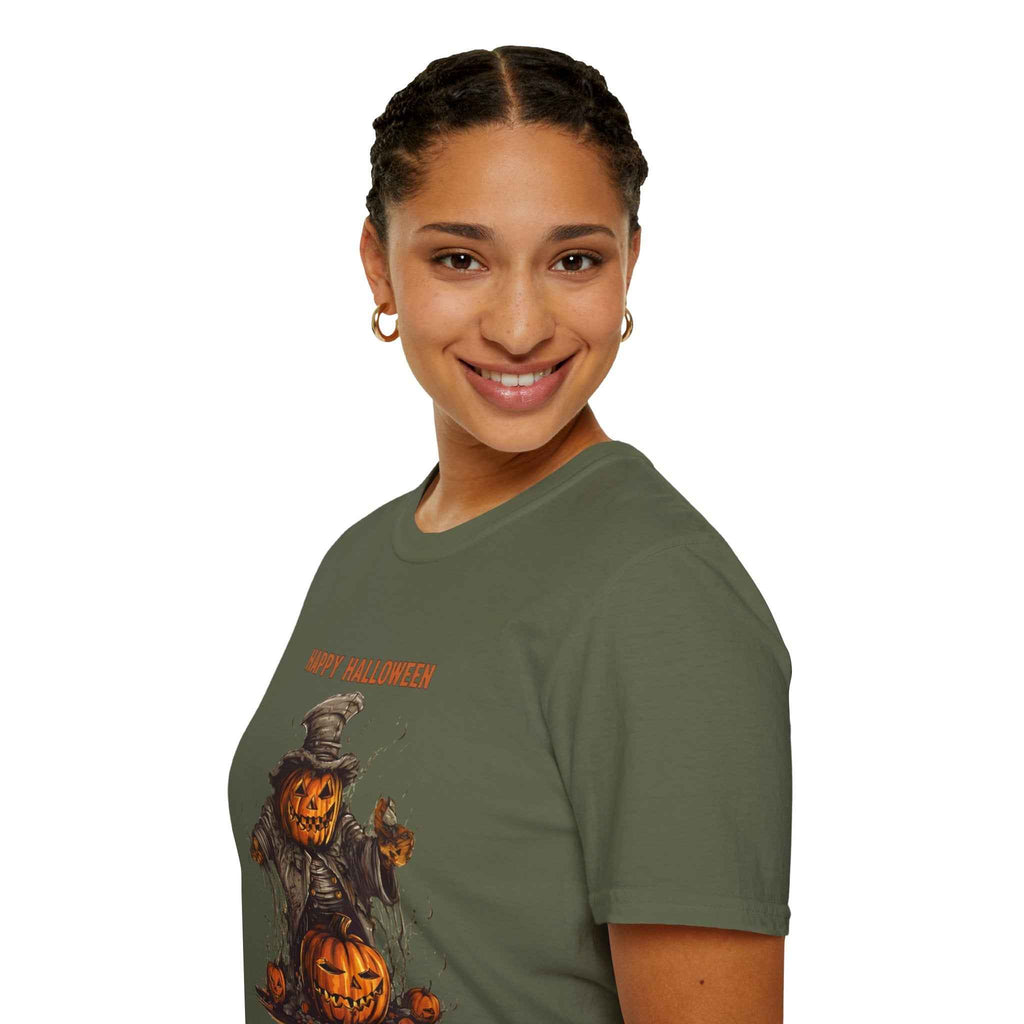 Happy Halloween T-Shirt – Unisex Pumpkin Tee for Spooky Fall Celebrations
