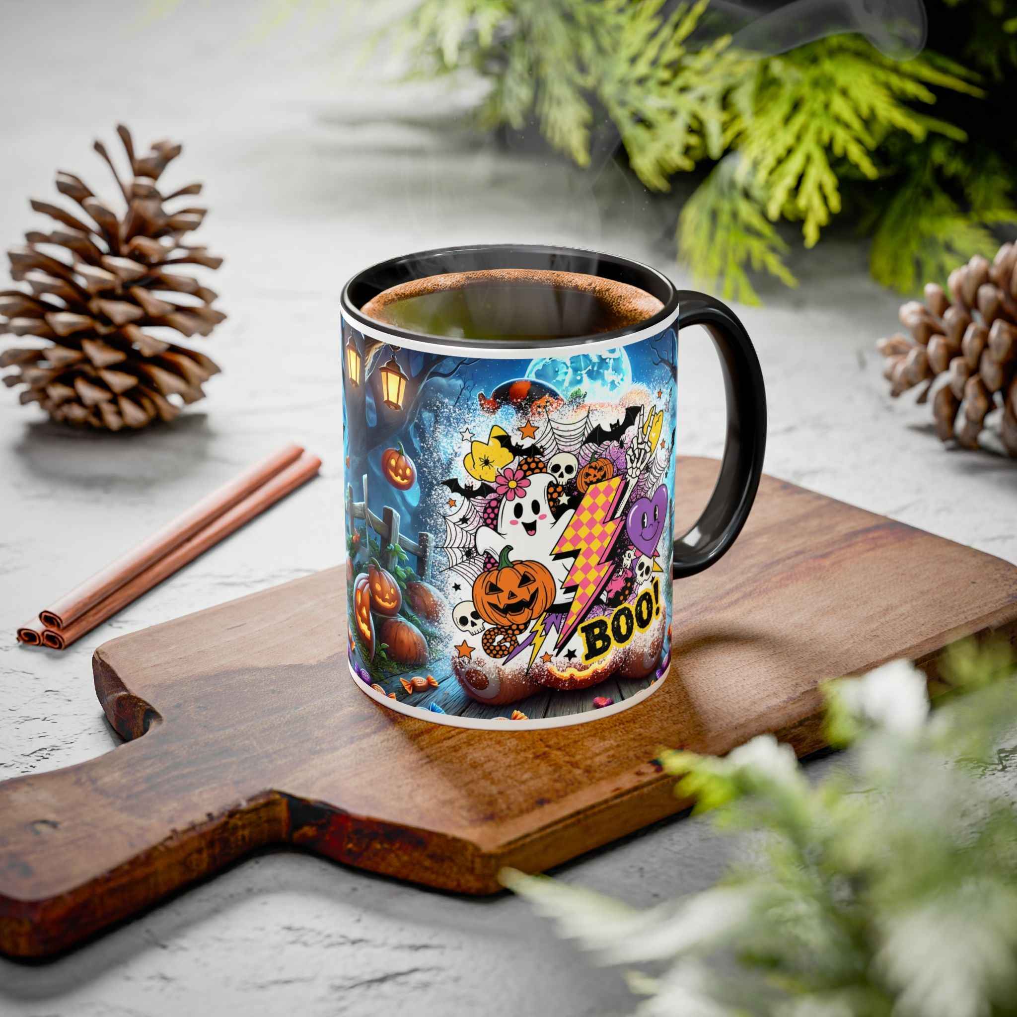 Halloween-Themed Colorful Mug for Scary Fun and Spooky Trick-or-Treat Adventures