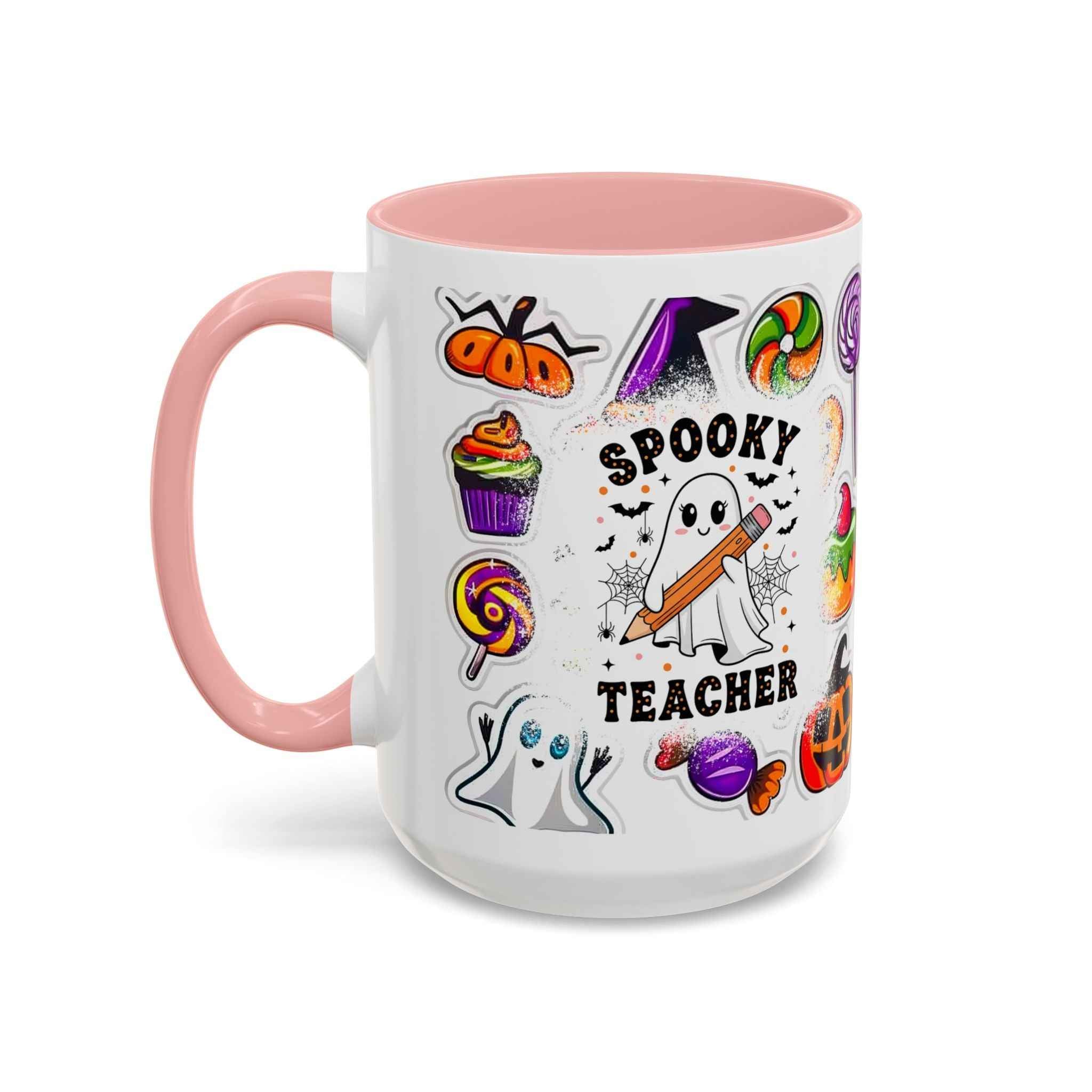 Spooky Teacher Coffee Mug – Adorable Halloween Decor with Cute Ghost Design