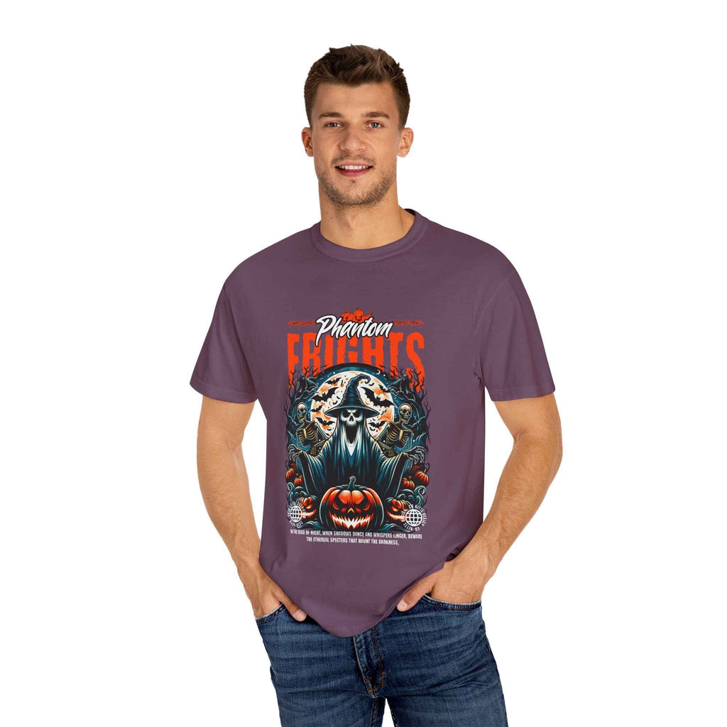 Phantom Frights T-Shirt - Unisex Garment-Dyed Tee for Spooky Seasons
