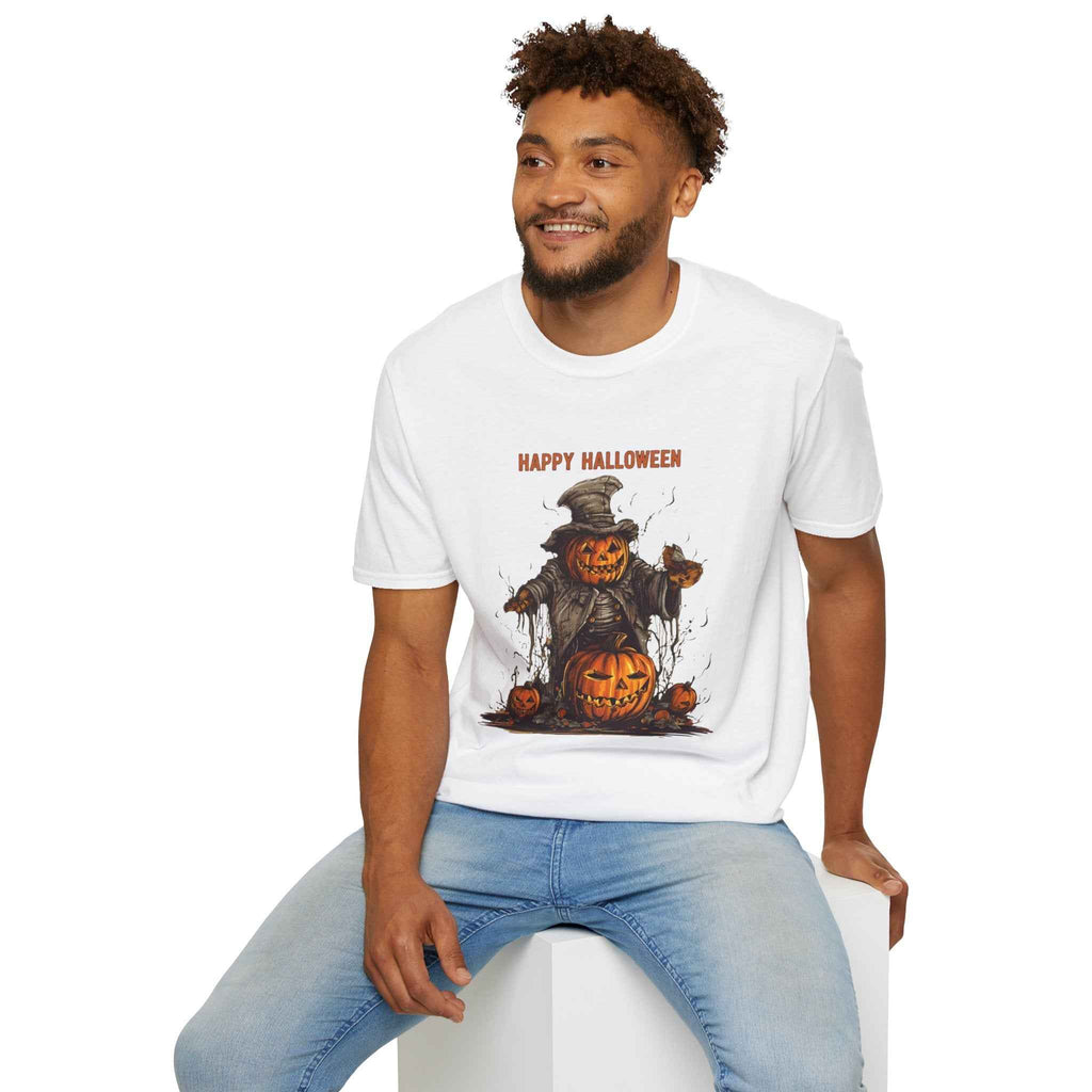 Happy Halloween T-Shirt – Unisex Pumpkin Tee for Spooky Fall Celebrations
