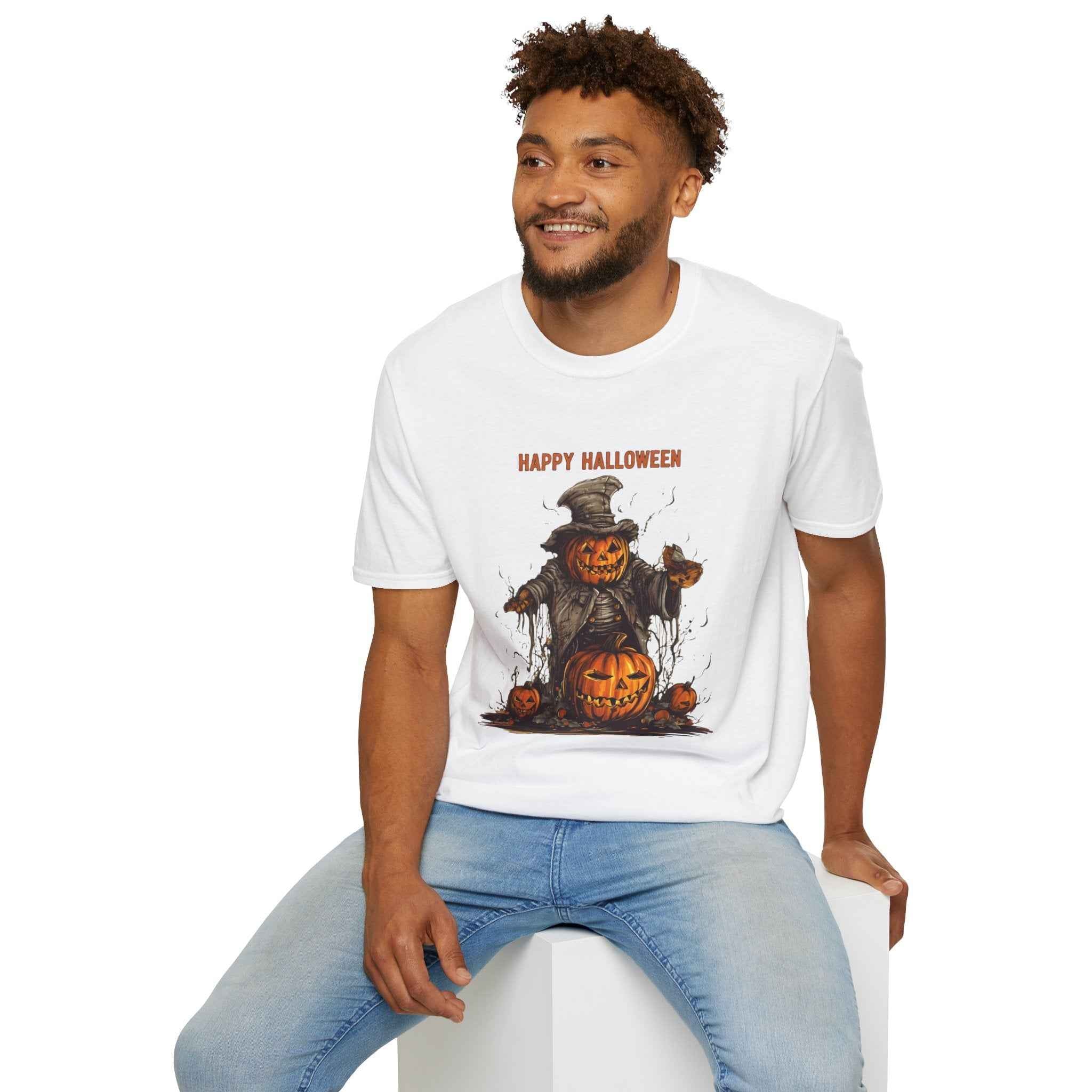 Happy Halloween T-Shirt – Unisex Pumpkin Tee for Spooky Fall Celebrations