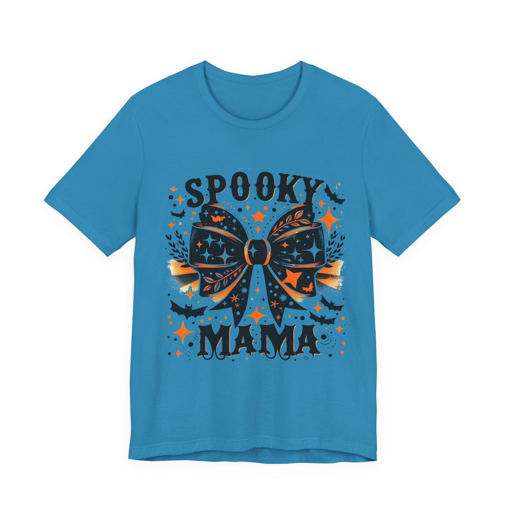 Spooky Mama T-Shirt - Unisex Jersey Tee for Halloween, Family Events, Gifts for Moms, Autumn Fashion, Casual Wear