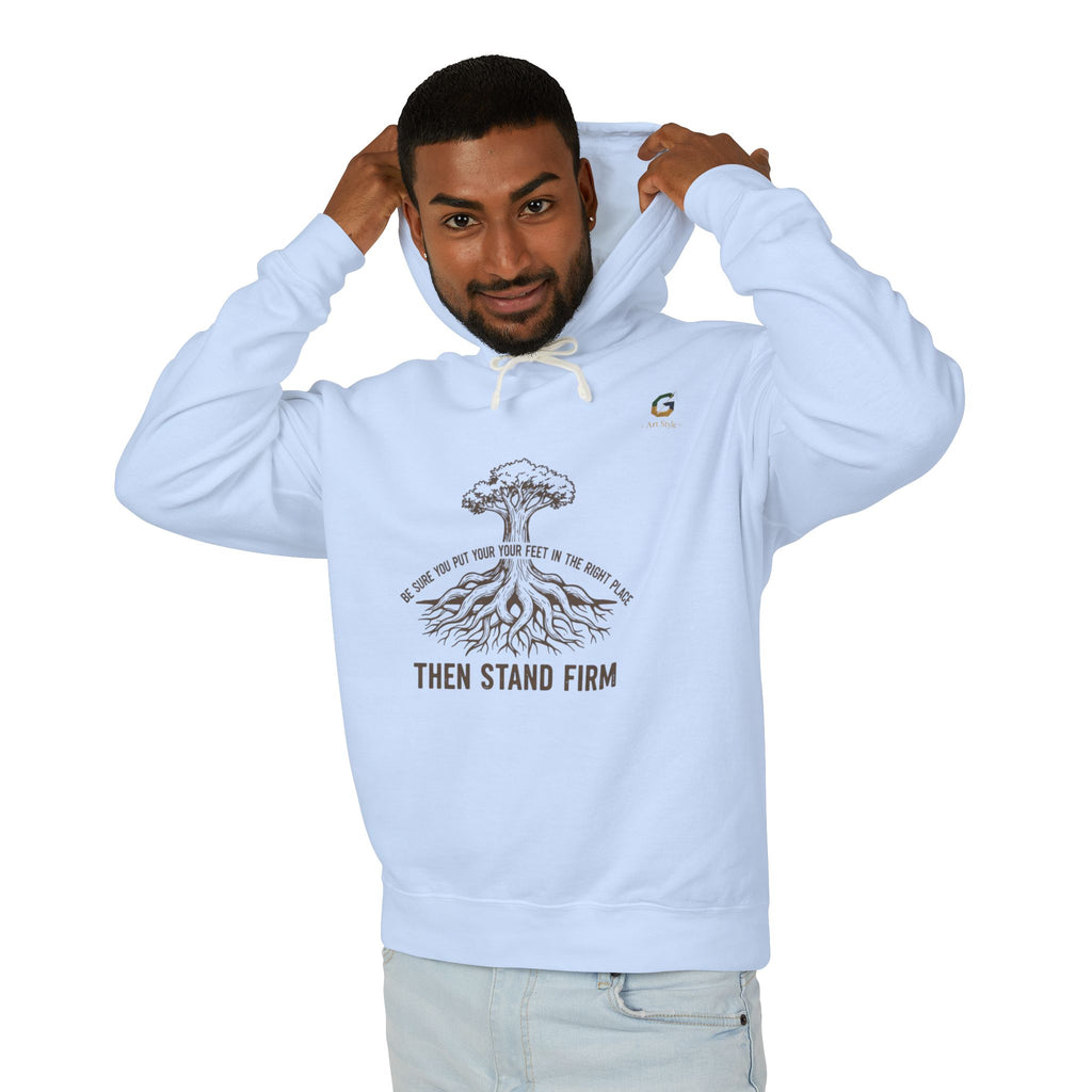 Inspirational Lightweight Hoodie for Men and Women - Then Stand Firm