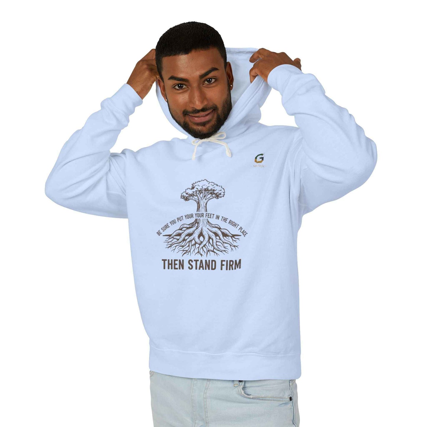 Inspirational Lightweight Hoodie for Men and Women - Then Stand Firm