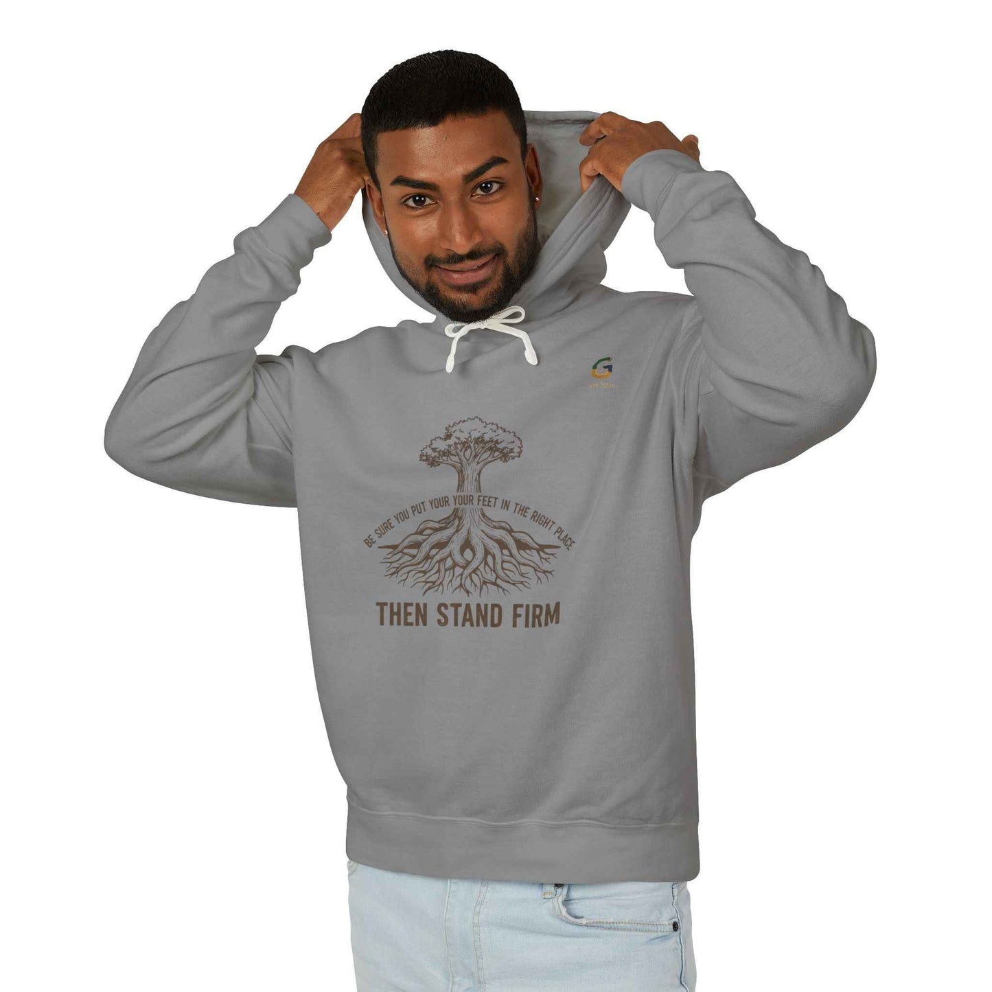Inspirational Lightweight Hoodie for Men and Women - Then Stand Firm