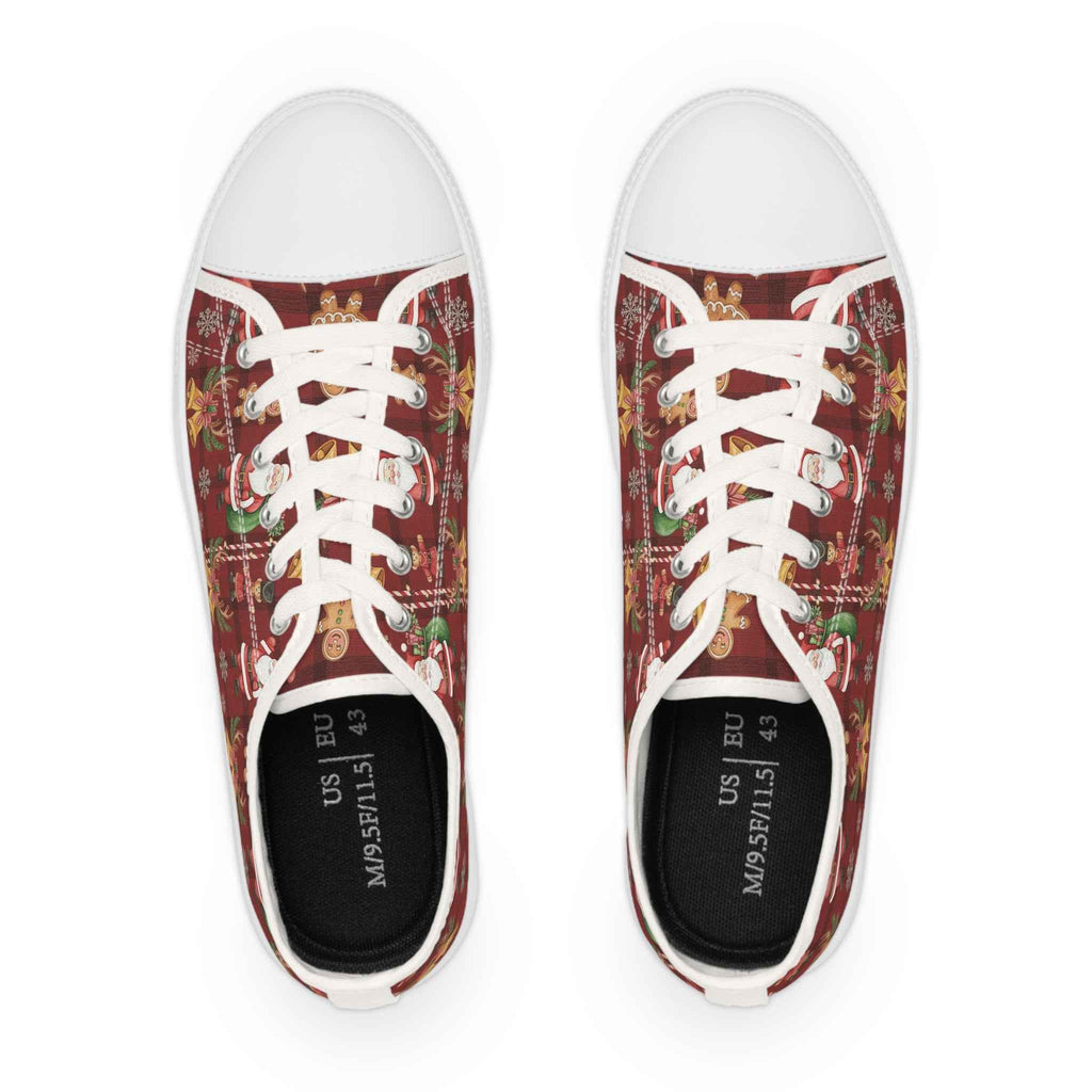 Festive Patterned Low Top Sneakers Men for Holiday Style
