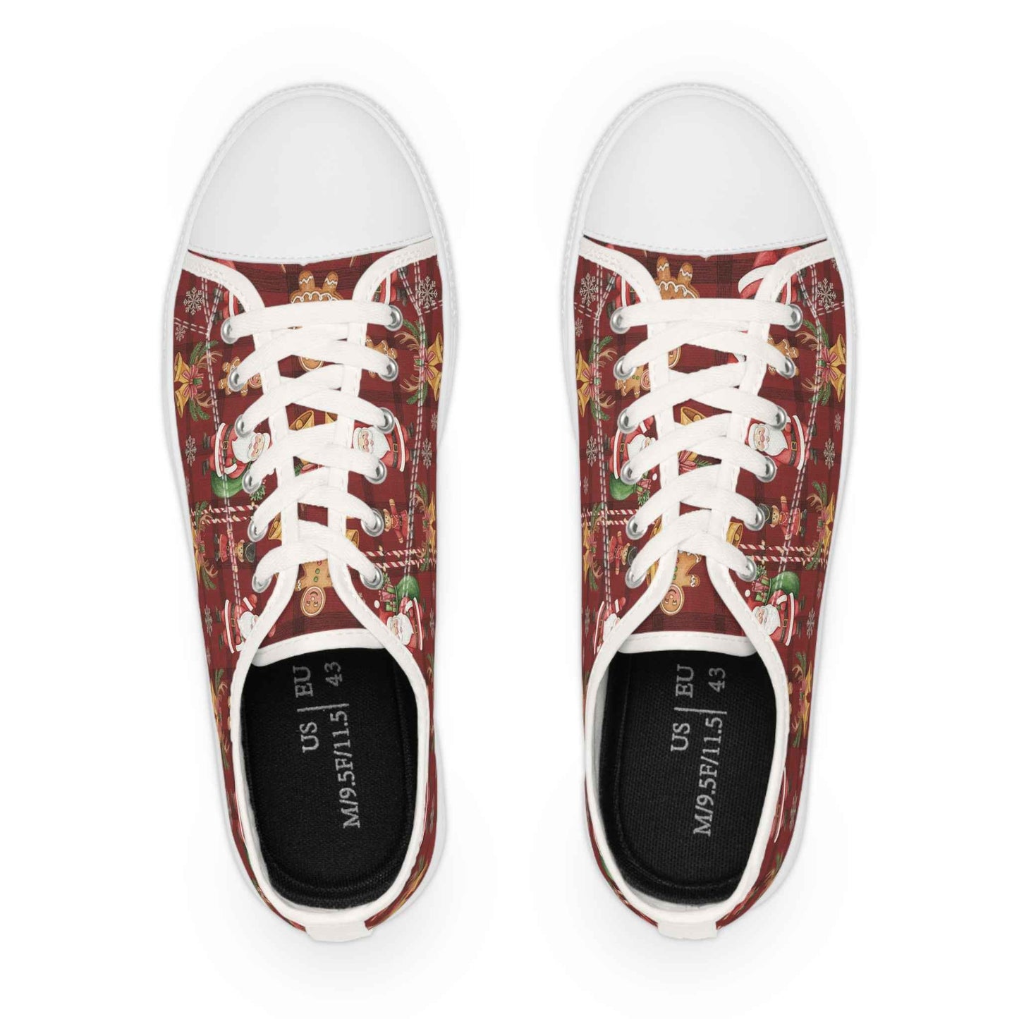 Festive Patterned Low Top Sneakers Men for Holiday Style