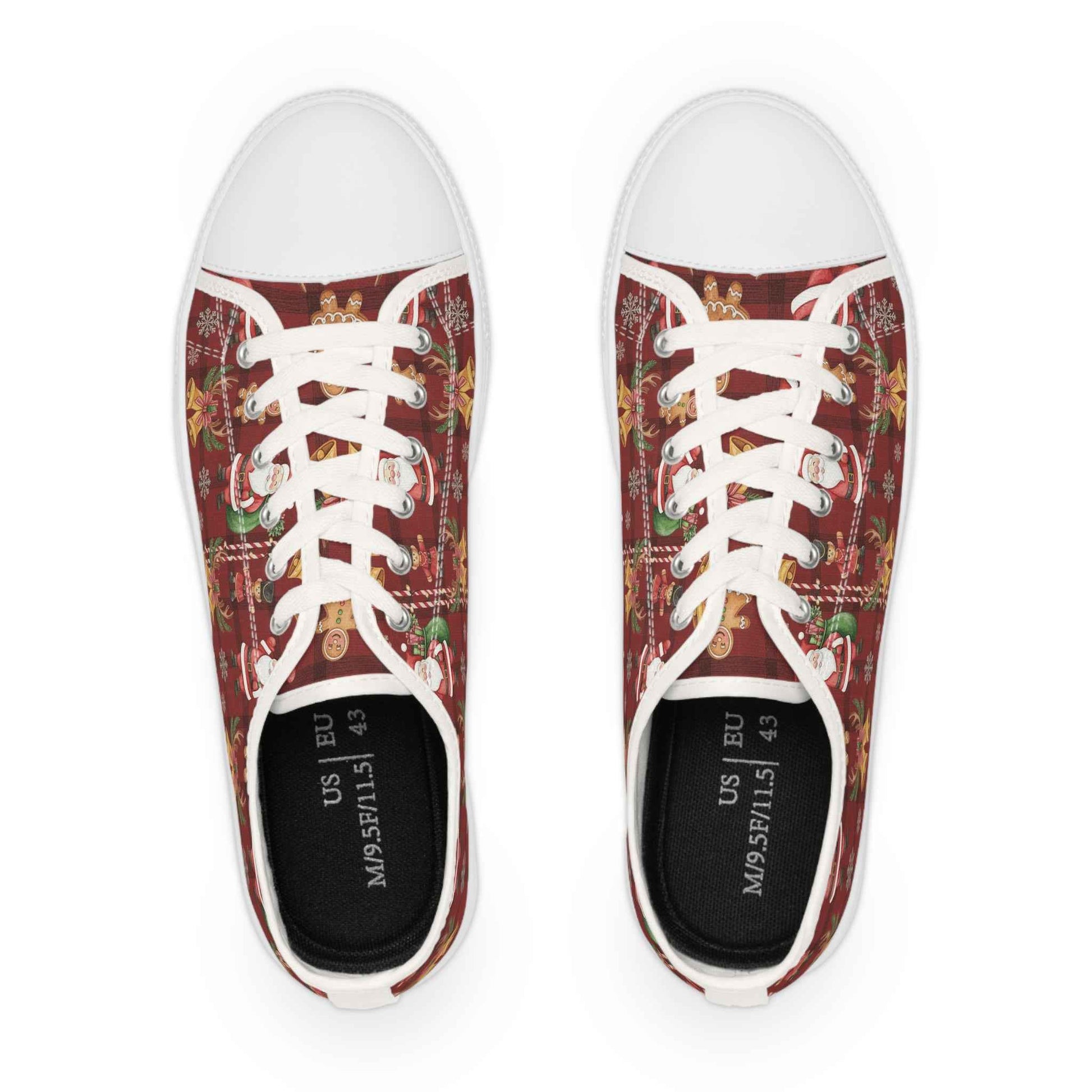 Festive Patterned Low Top Sneakers Men for Holiday Style