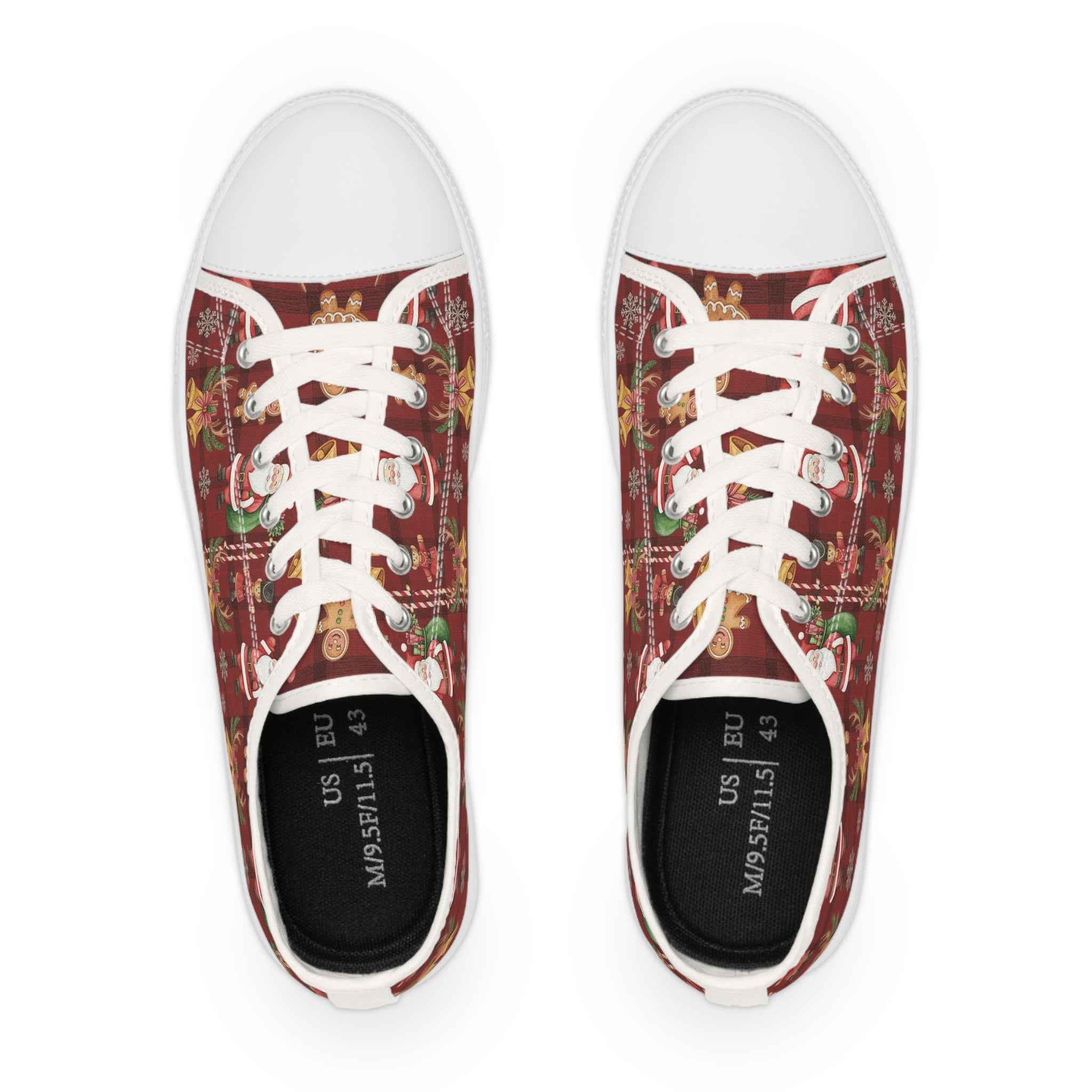 Festive Patterned Low Top Sneakers Men for Holiday Style