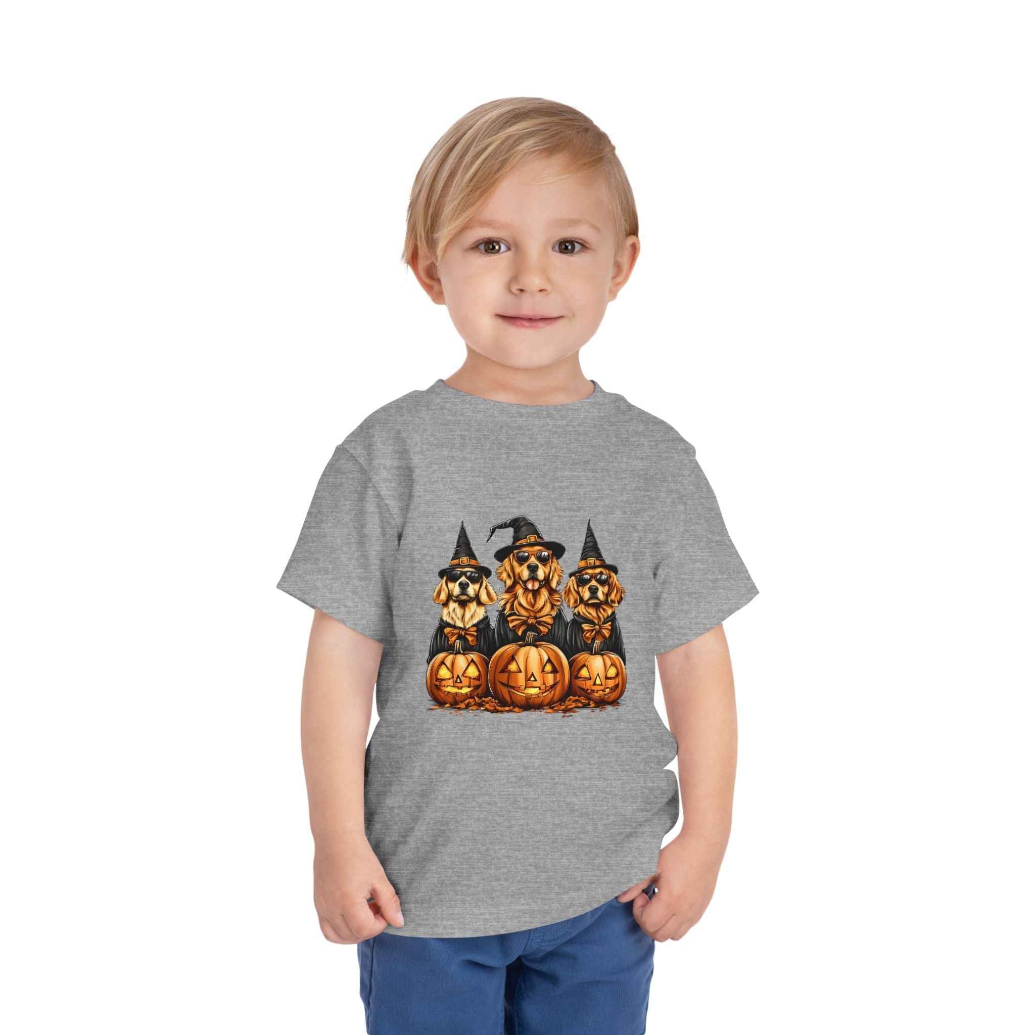Halloween Puppy Witch Tee - Cute Toddler Shirt for Kids' Halloween Fun