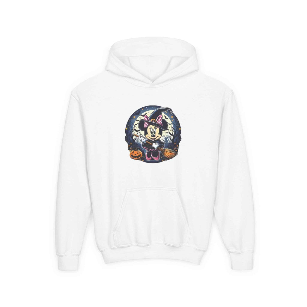 Youth Halloween Hoodie - Adorable Witch Design for Kids