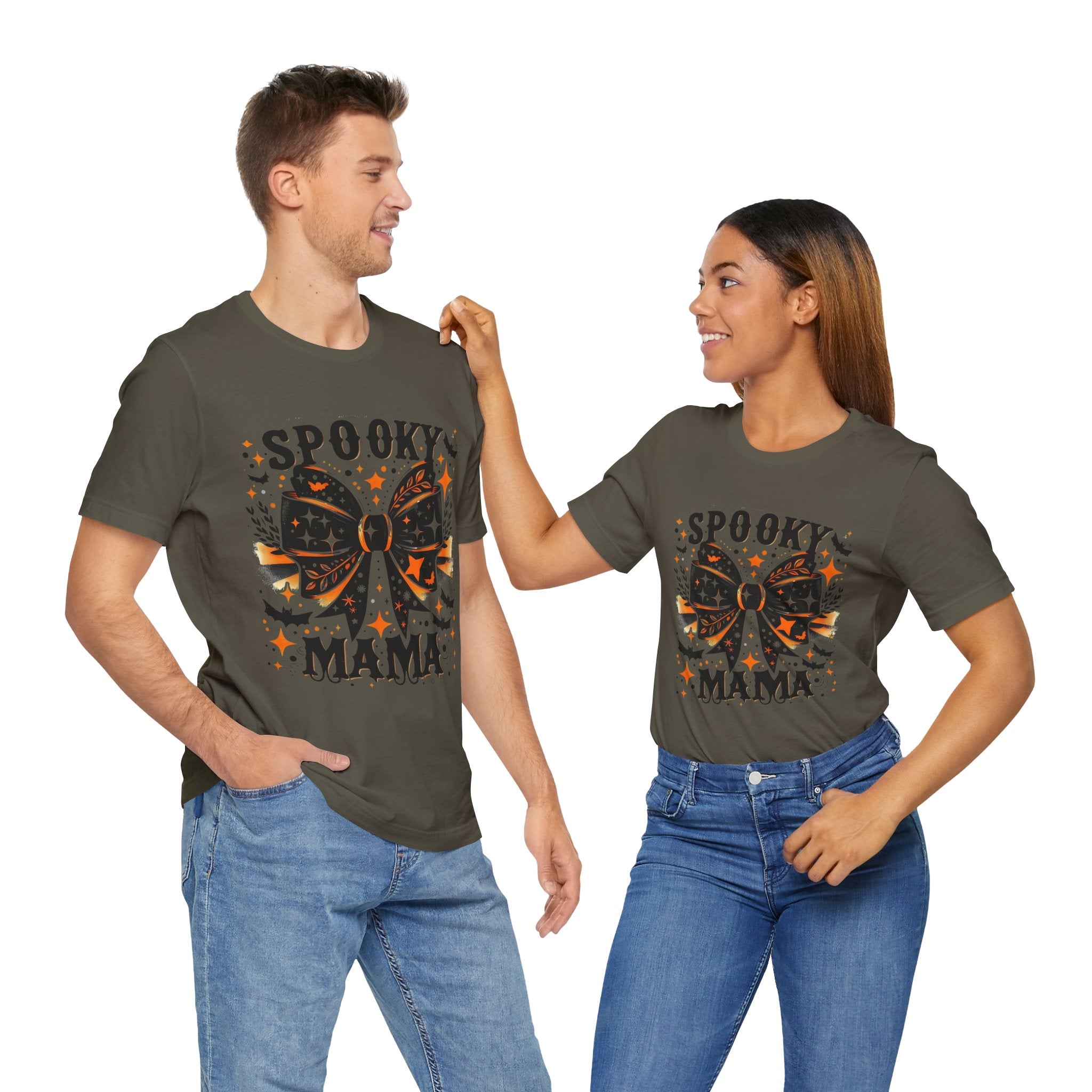 Spooky Mama T-Shirt - Unisex Jersey Tee for Halloween, Family Events, Gifts for Moms, Autumn Fashion, Casual Wear