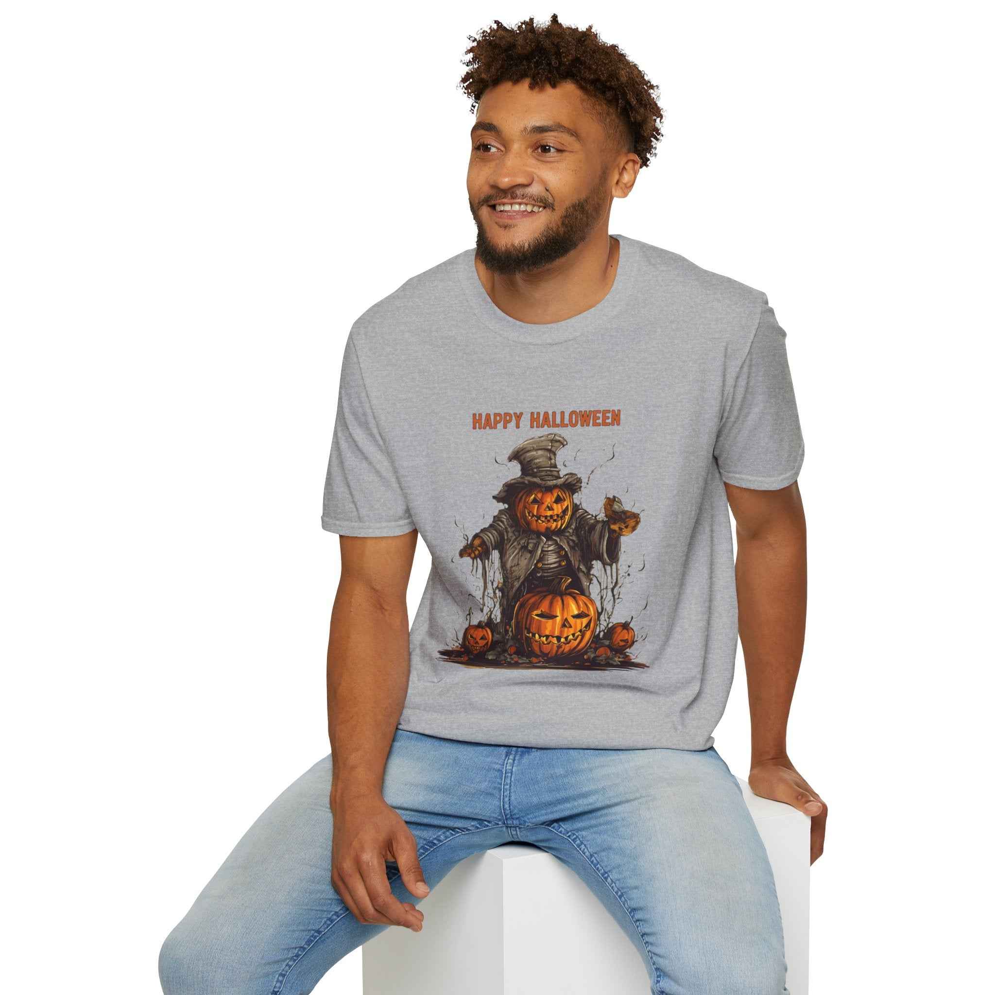 Happy Halloween T-Shirt – Unisex Pumpkin Tee for Spooky Fall Celebrations