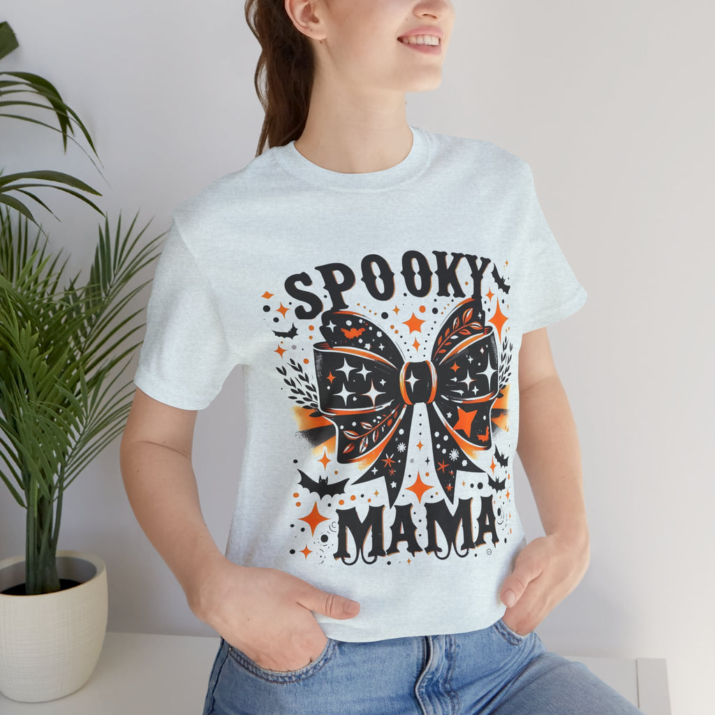Spooky Mama T-Shirt - Unisex Jersey Tee for Halloween, Family Events, Gifts for Moms, Autumn Fashion, Casual Wear