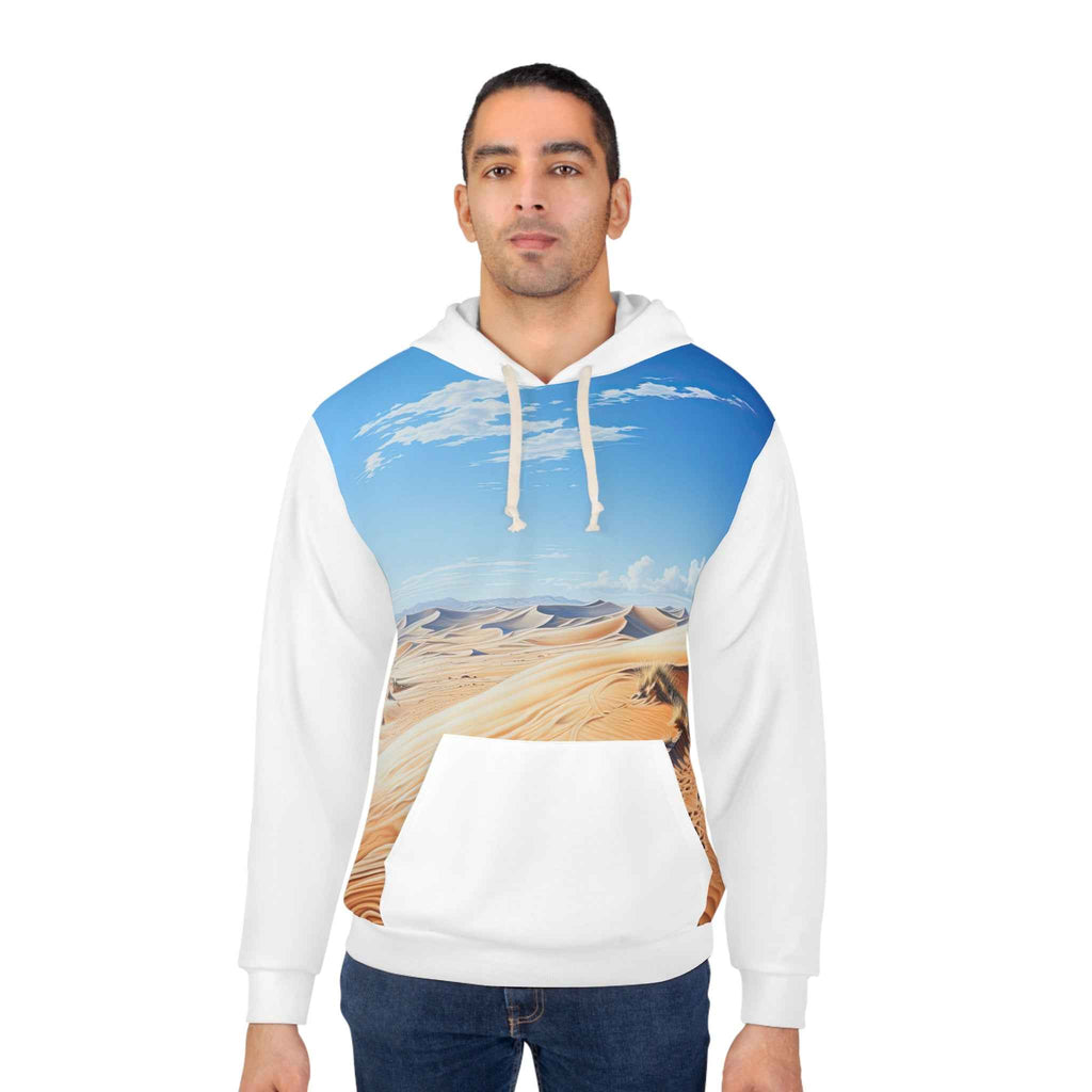 Desert Horizon Pullover Hoodie - Cozy Unisex Travel Sweatshirt