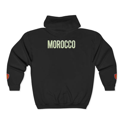 Morocco Pride Zip-Up Hoodie - Match Day Edition 🇲🇦