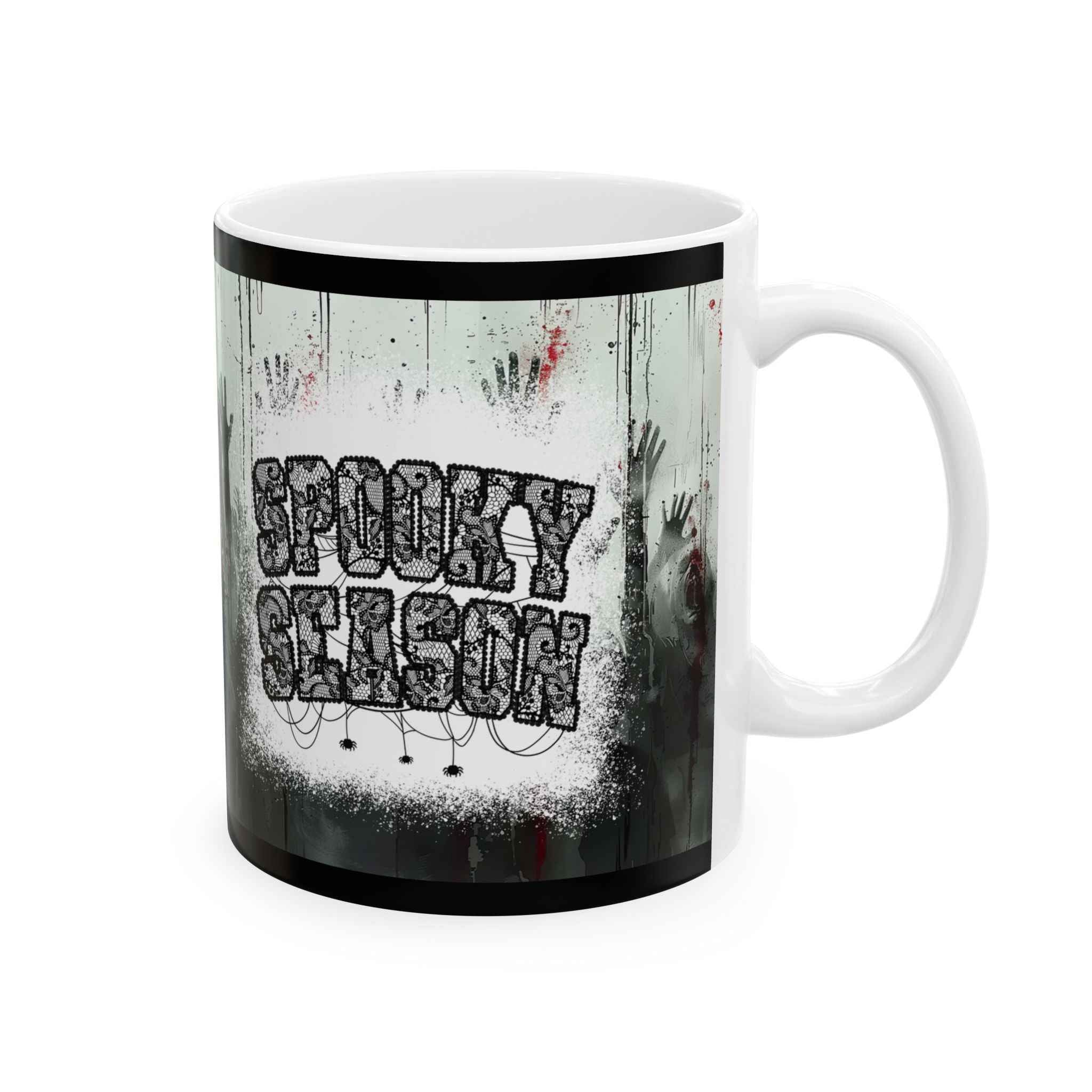 Spooky Ceramic Mug for Halloween, Unique Horror Coffee Cup Gift