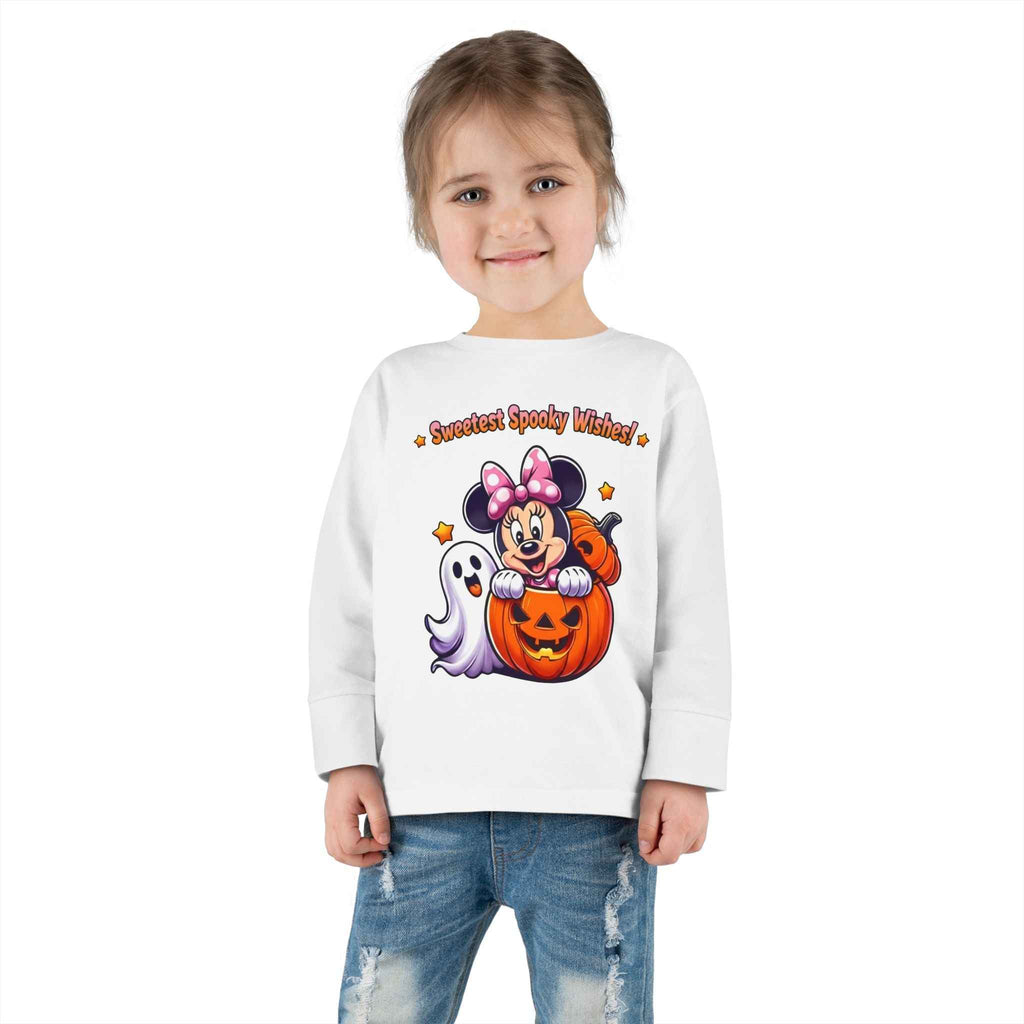 Toddler Halloween Shirt - Long Sleeve Tee for Sweetest Spooky Vibes