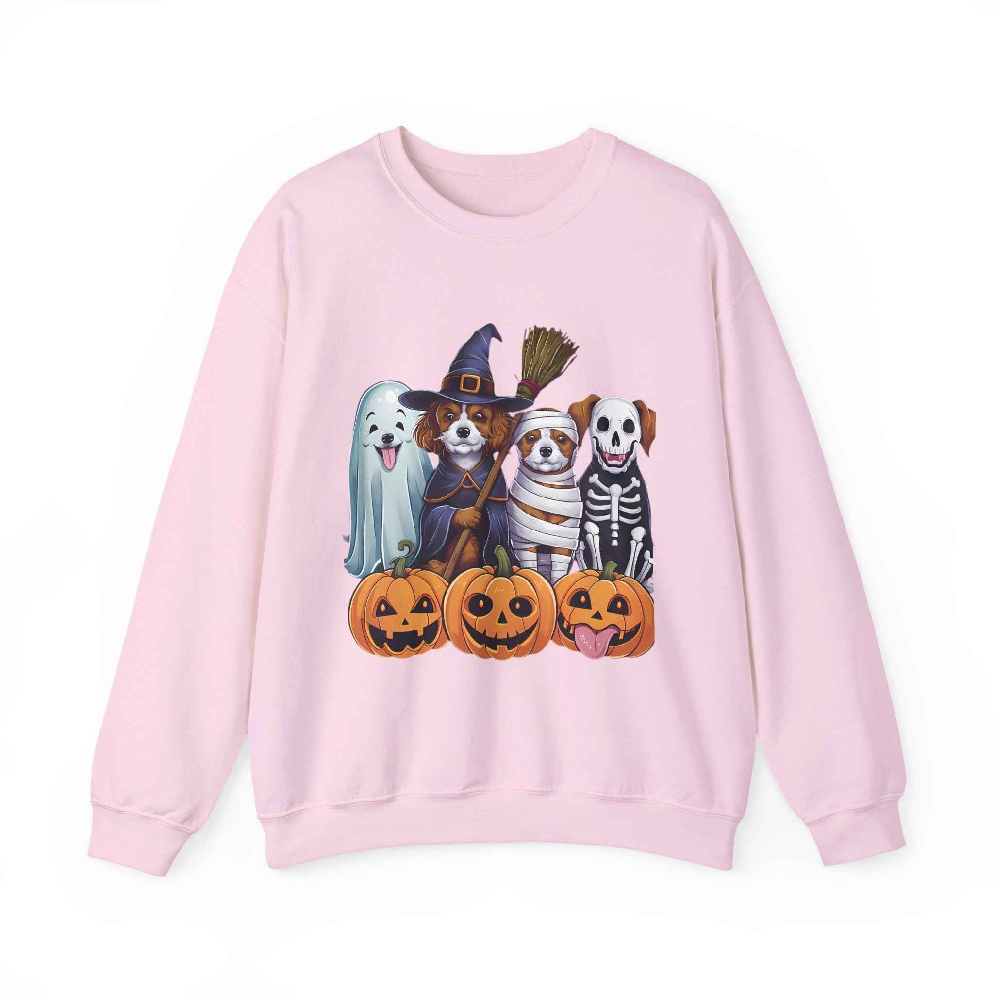 Halloween Dogs Sweatshirt - Spooky Pet Lover Crewneck for Fall Fashion and Pumpkin Style