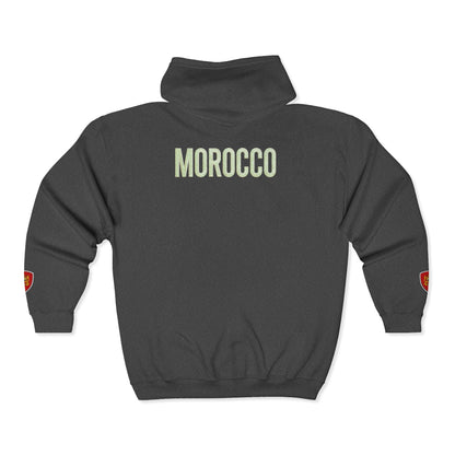 Morocco Pride Zip-Up Hoodie - Match Day Edition 🇲🇦