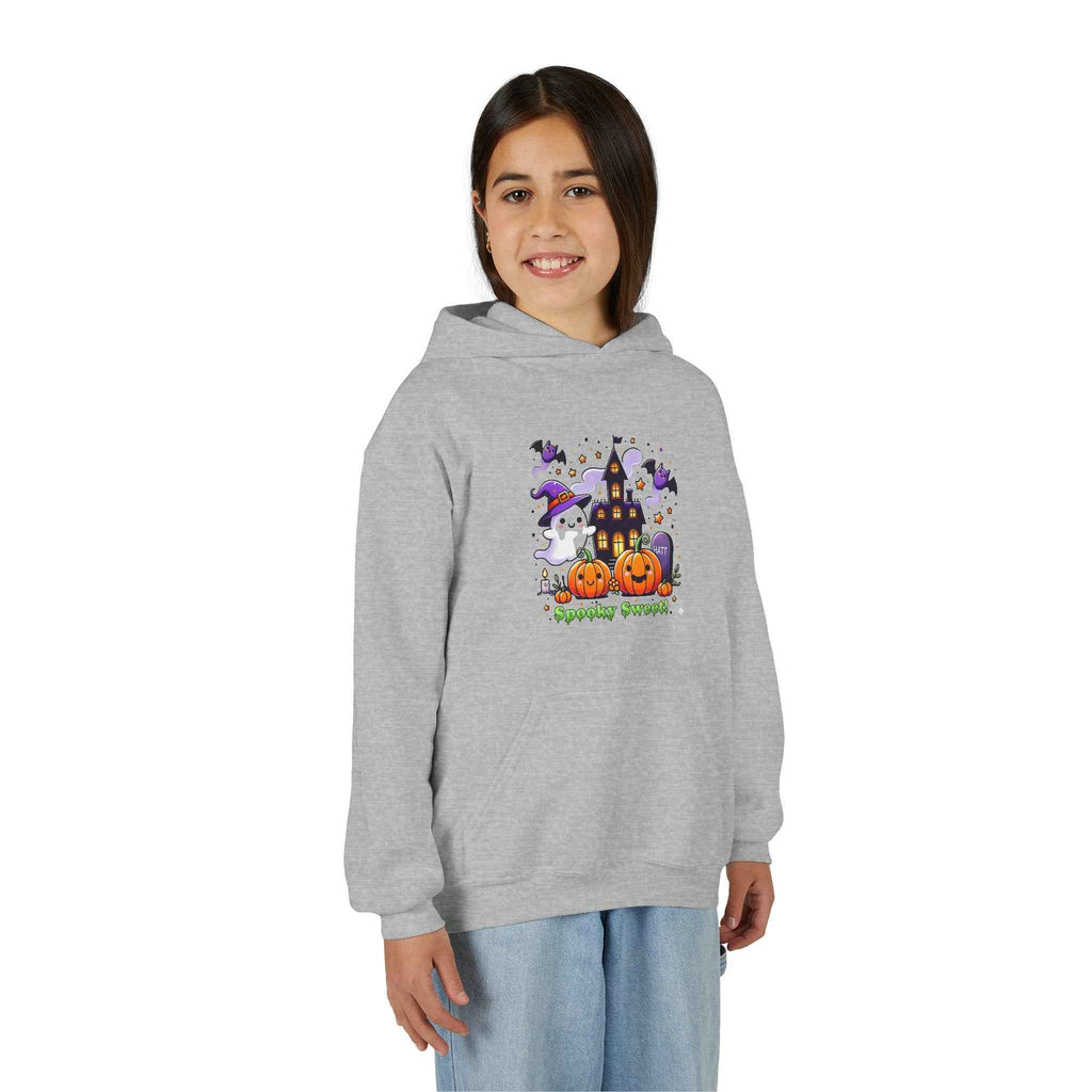 Hooded Halloween Sweatshirt - Spooky Sweet Design for Halloween Fun