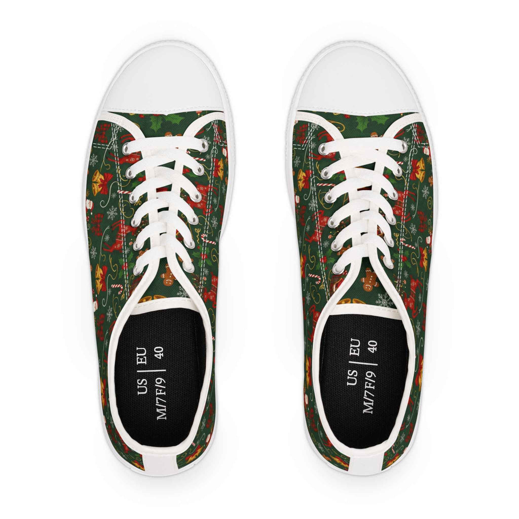 Holiday Floral Women's Low Top Sneakers