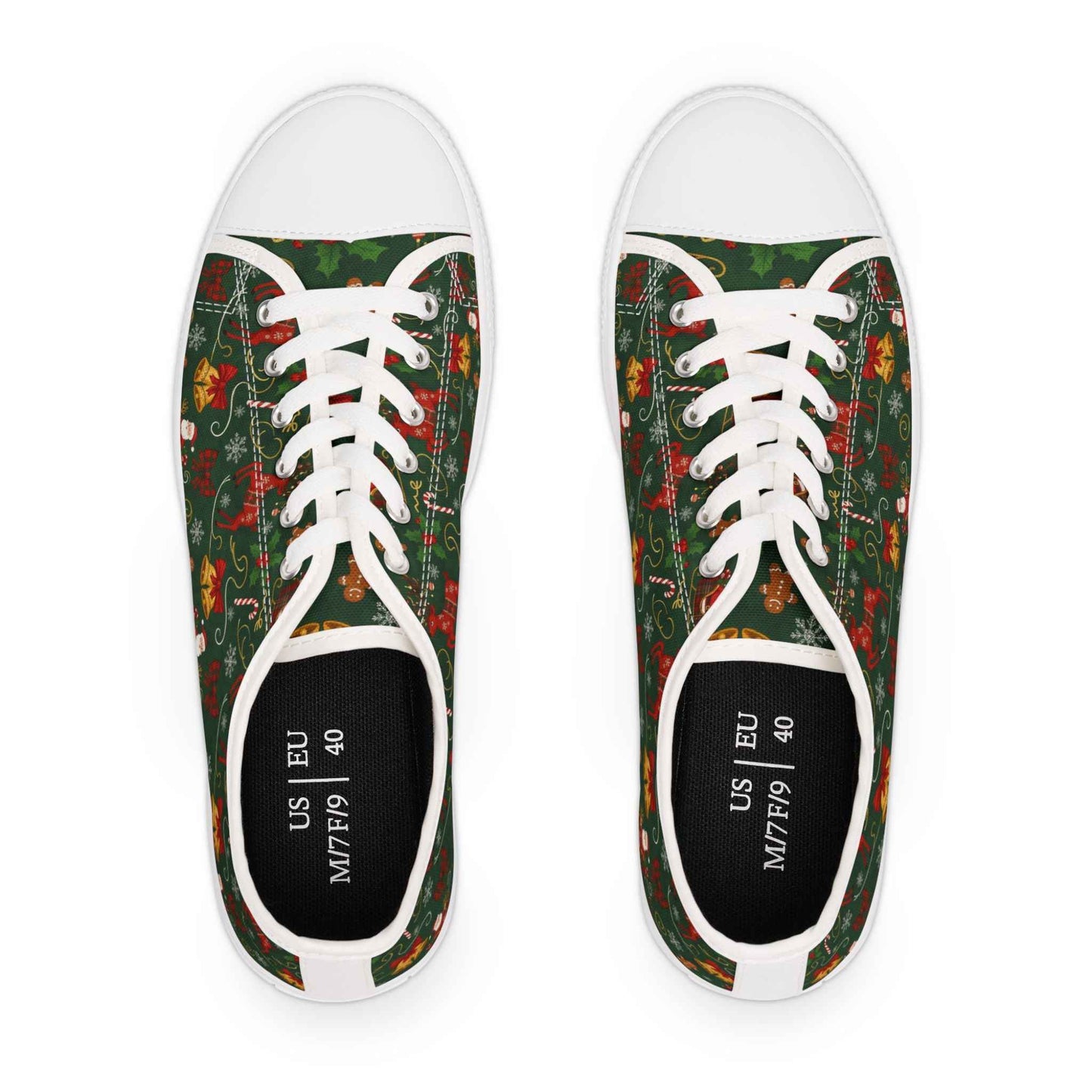 Holiday Floral Women's Low Top Sneakers