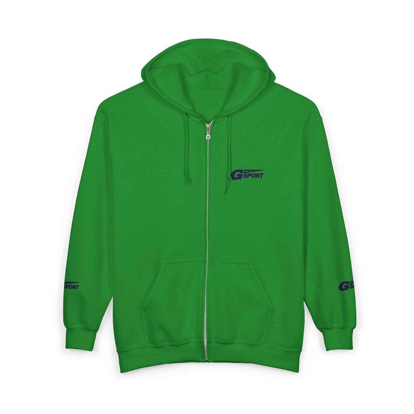 Zip Hoodie with Small Chest Logo – Casual Champion-Inspired Full-Zip Sweatshirt