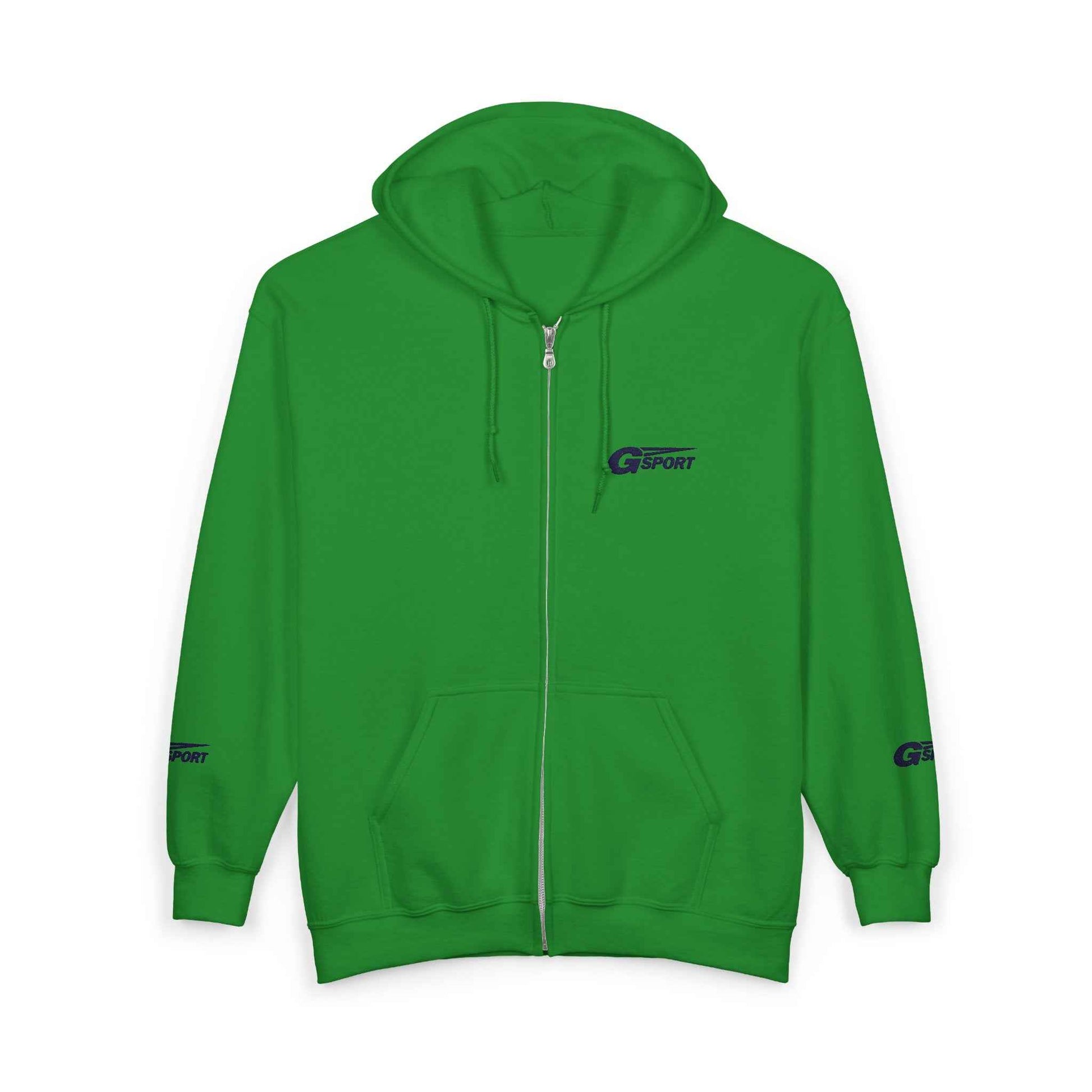 Zip Hoodie with Small Chest Logo – Casual Champion-Inspired Full-Zip Sweatshirt