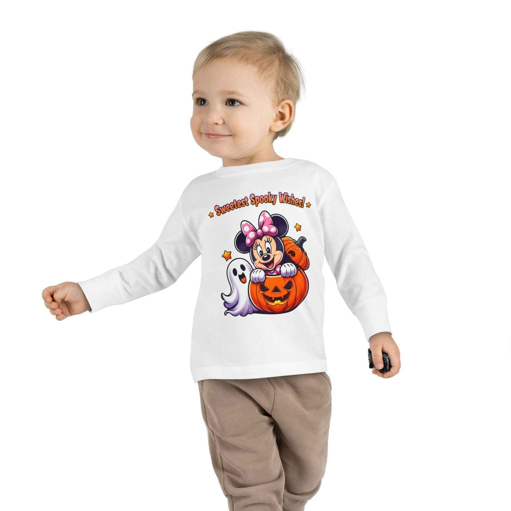Toddler Halloween Shirt - Long Sleeve Tee for Sweetest Spooky Vibes