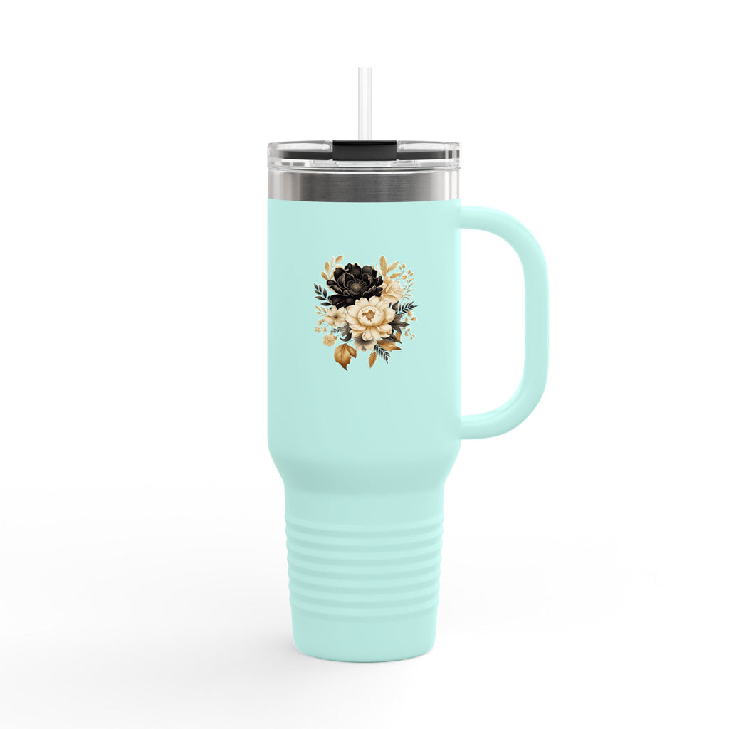 Floral Insulated Mug, 40oz, Gifts for Her, Summer Picnics,  Eco-Friendly Beverage - Ghita Shop