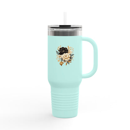 Floral Insulated Mug, 40oz, Gifts for Her, Summer Picnics,  Eco-Friendly Beverage - Ghita Shop