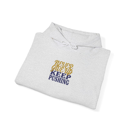 Keep Pushing Hoodie - Motivational Tiger Graphic Pullover for Inspiration - Ghita Shop