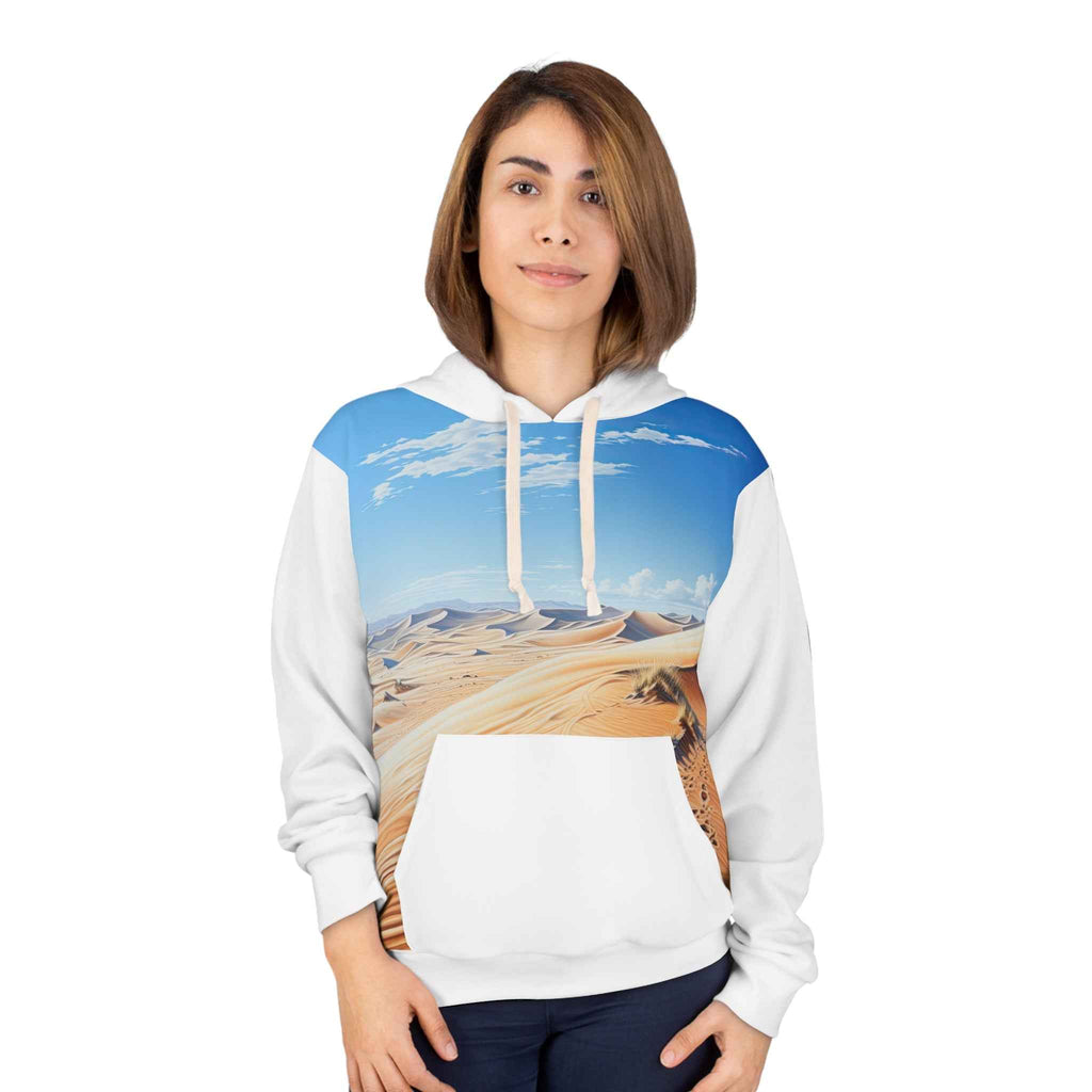 Desert Horizon Pullover Hoodie - Cozy Unisex Travel Sweatshirt
